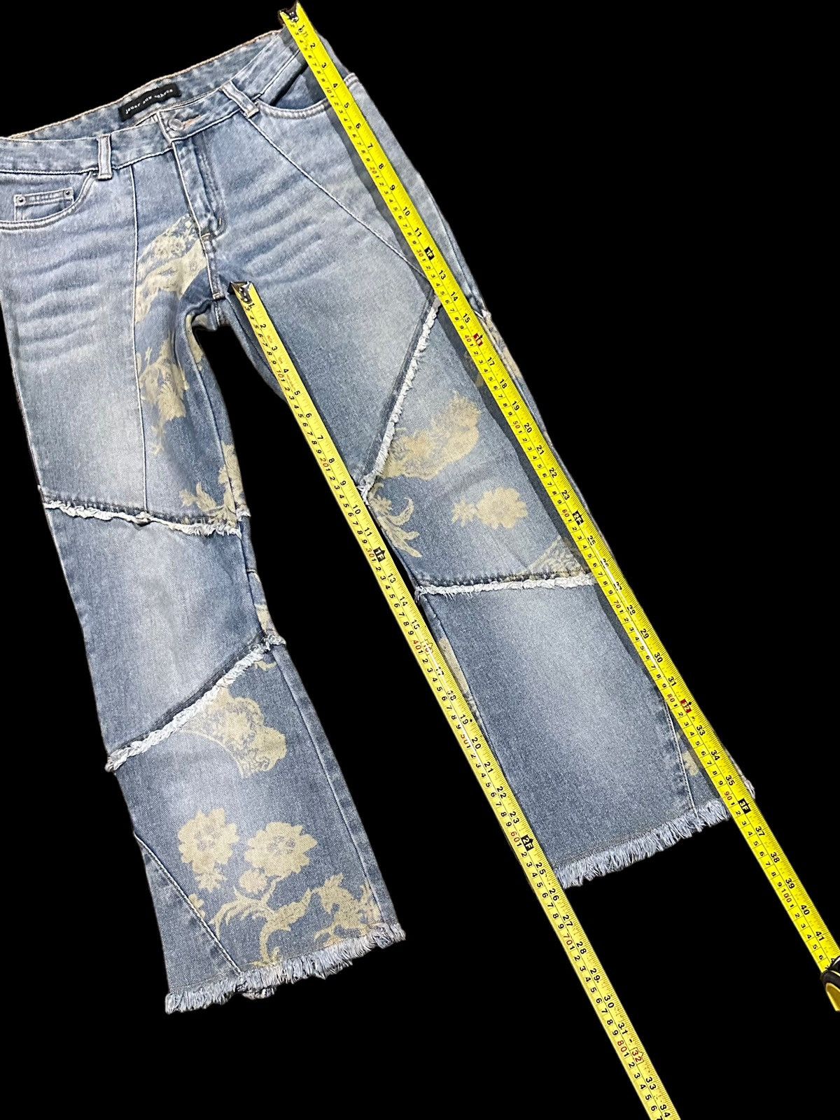 Designer × If Six Was Nine × Jean Paper Cut Hagi Denim JOUER AUX ECHECS Bootcut Flores Jeans Size 28" / US 6 / IT 42 - 17 Thumbnail