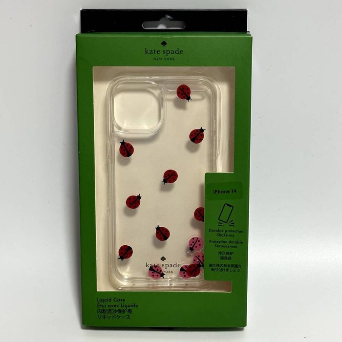 Kate Spade Kate Spade iphone 14 Ladybug Party Clear Liquid case Grailed