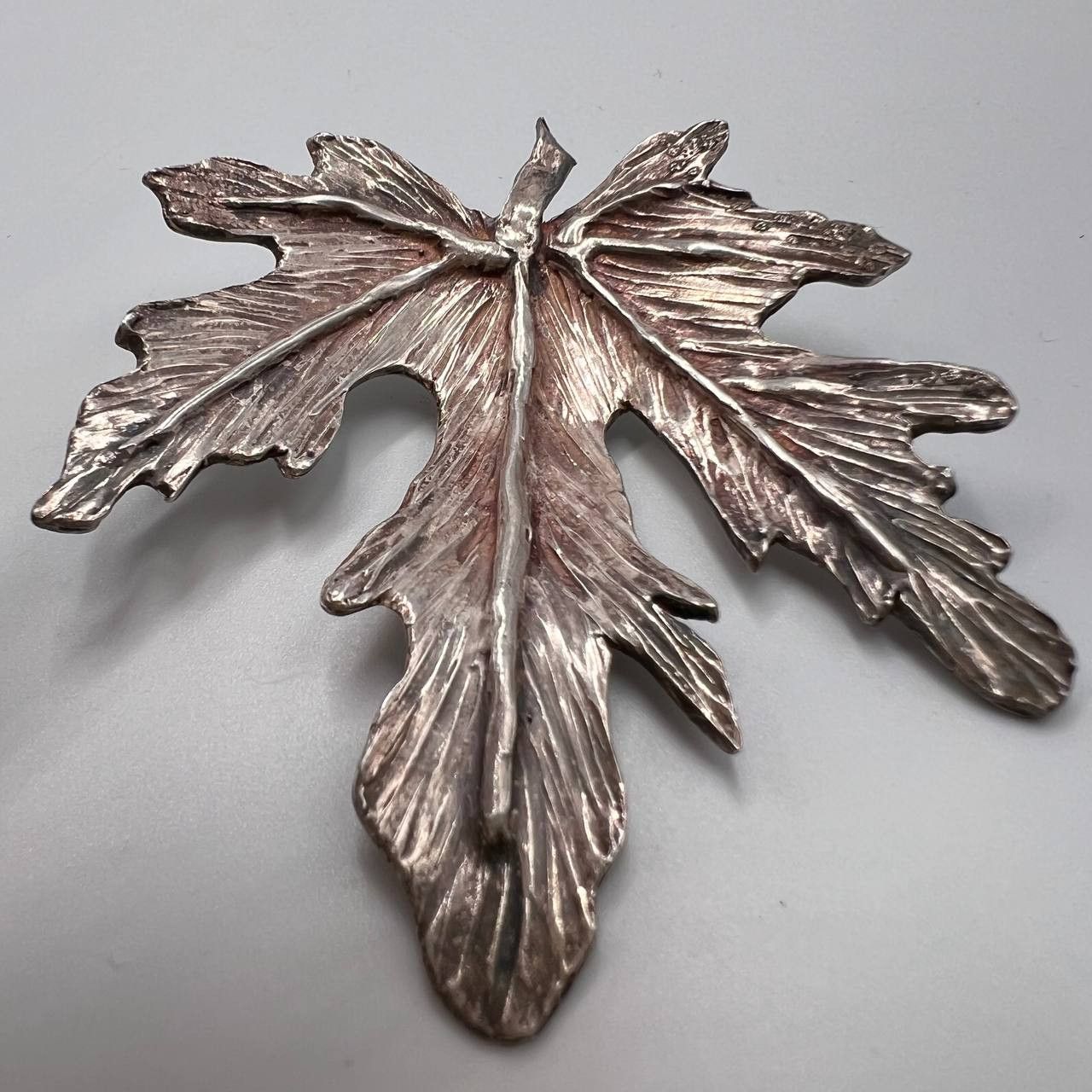 Vintage Vintage Jewelry Pendant Maple Leaf Silver 800 Italy 23g Size ONE SIZE - 4 Thumbnail