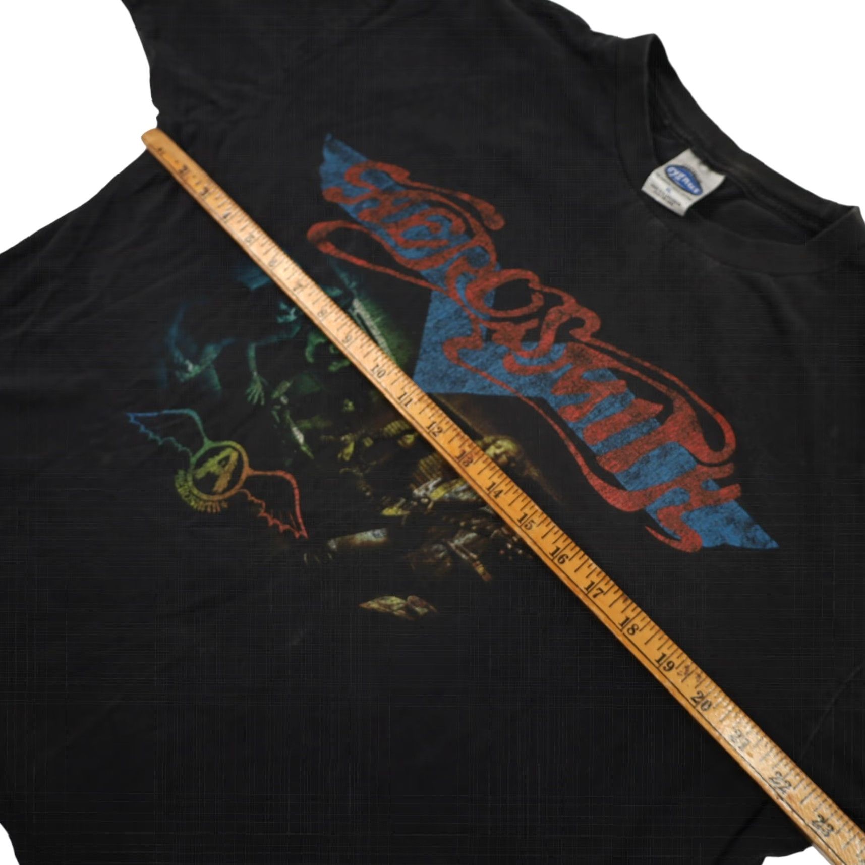 Aerosmith VINTAGE O'Yeah Tour Graphic T Shirt Aero Smith XL Men Black 2002 8/10 Cropped Boxy Fit Size US XL / EU 56 / 4 - 6 Thumbnail