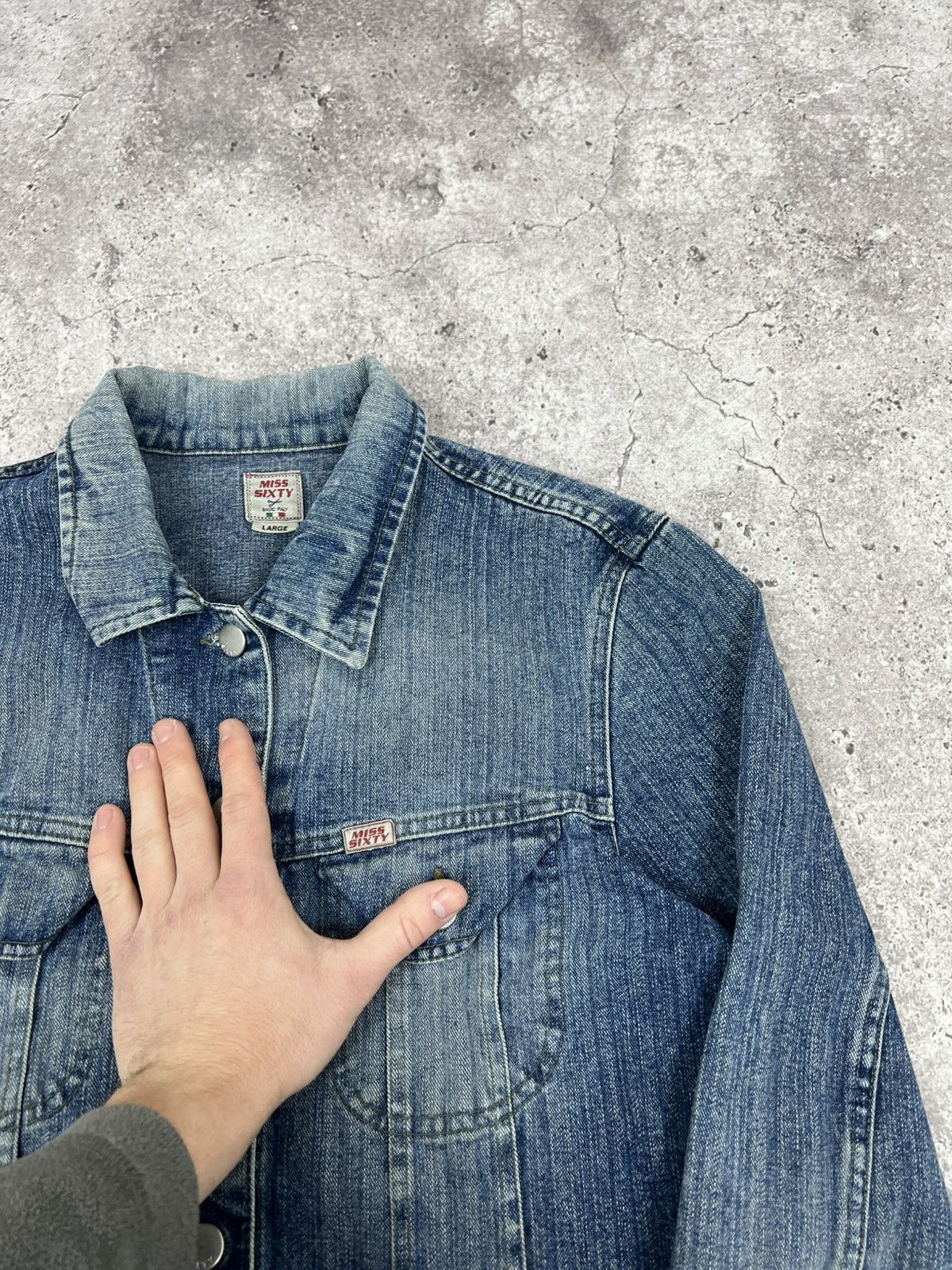 Miss Sixty Miss Sixty Women's Denim Jacket Blue Y2K Size L / US 10 / IT 46 - 6 Thumbnail