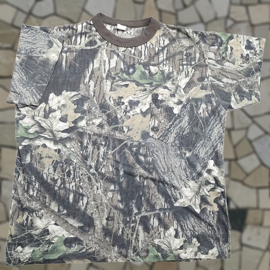 Vintage VINTAGE Mossy Oak Break Up Pocket T Shirt Men XL Camo Ringer USA Single Stitch 90s Size US XL / EU 56 / 4 - 1 Thumbnail