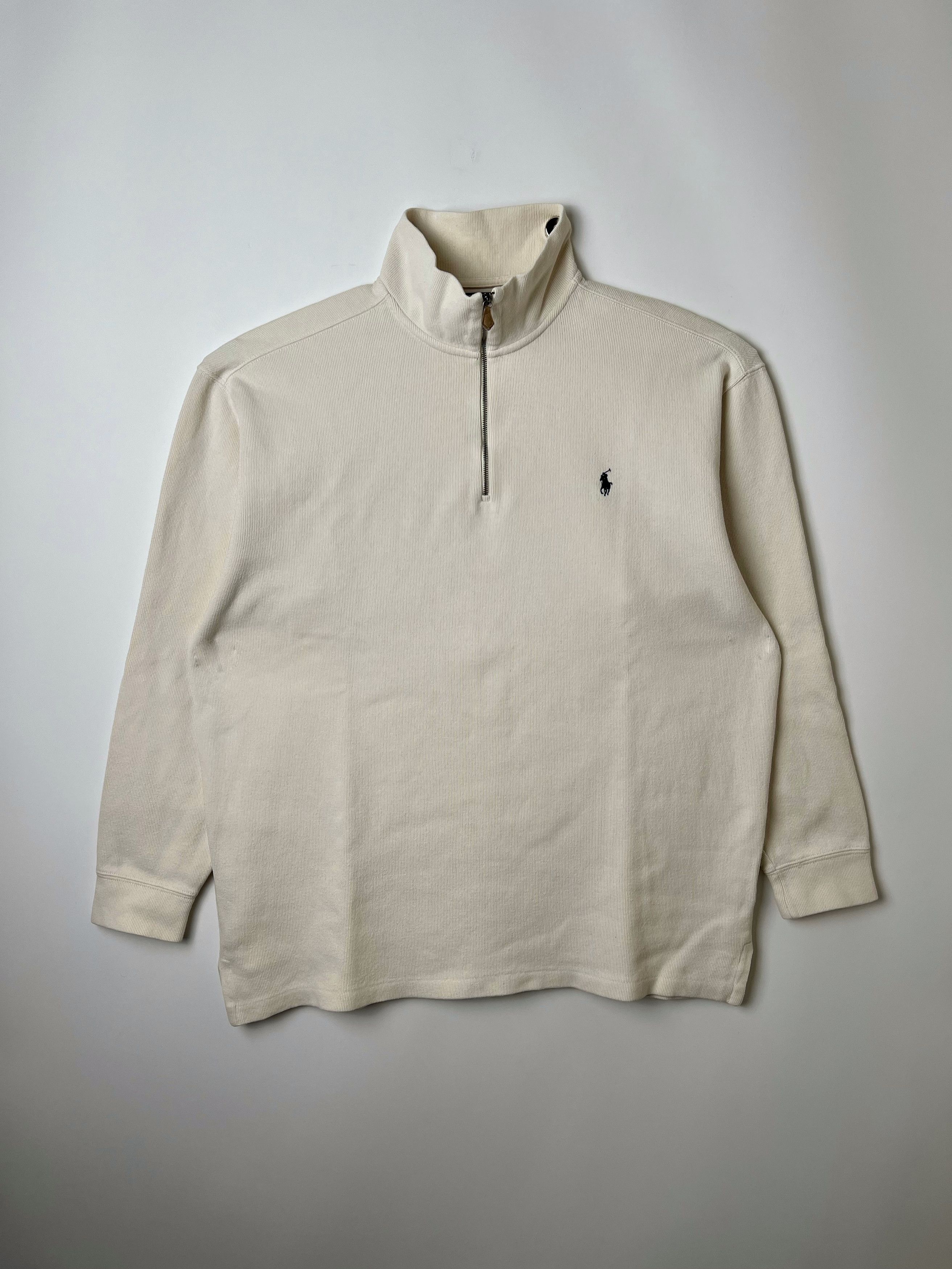 Polo Ralph Lauren Ralph Lauren Quarter Zip Sweater Cream White XXL Size US XXL / EU 58 / 5 - 1 Thumbnail