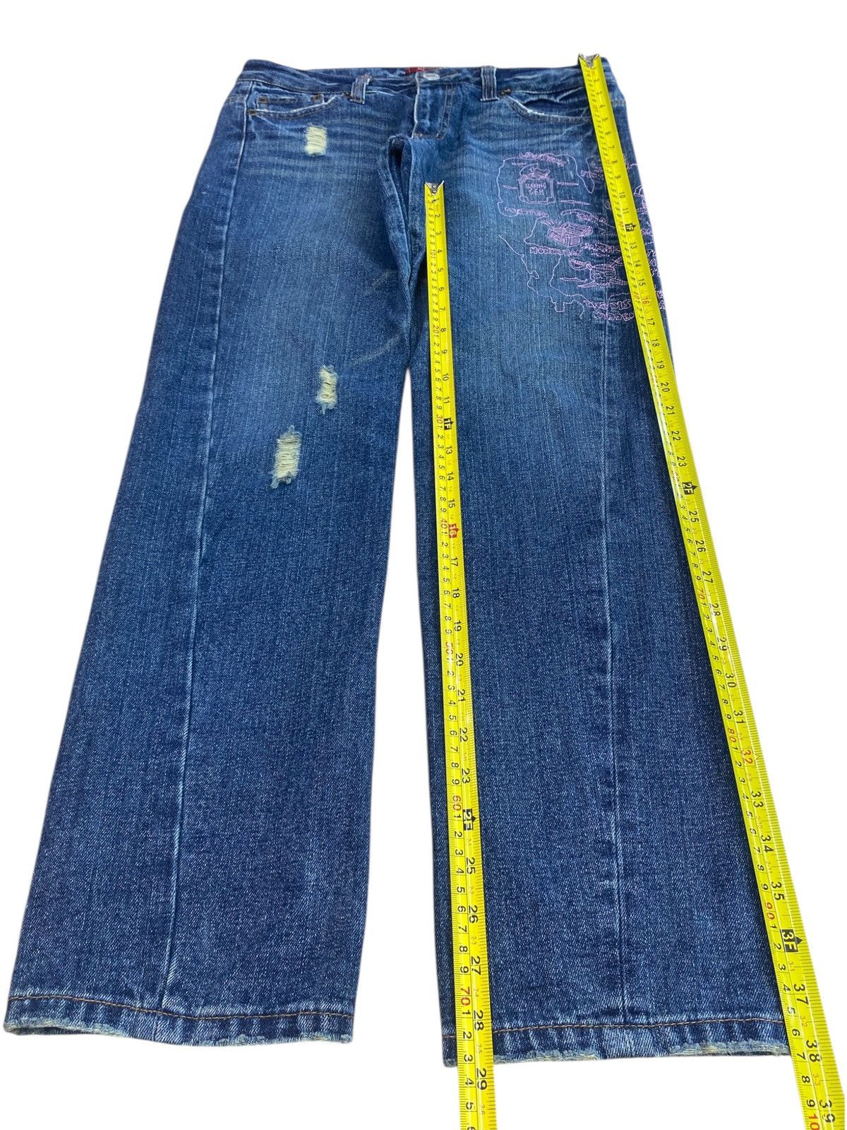Japanese Brand Japanese Brand Faded Ripped Style Loose Jeans Size US 32 / EU 48 - 7 Thumbnail