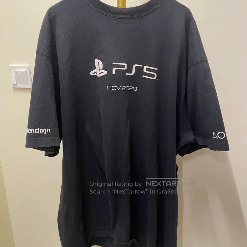 Balenciaga Balenciaga Letter Geometric Pattern Printed Short Sleeve T Size US S / EU 44-46 / 1 - 4 Thumbnail