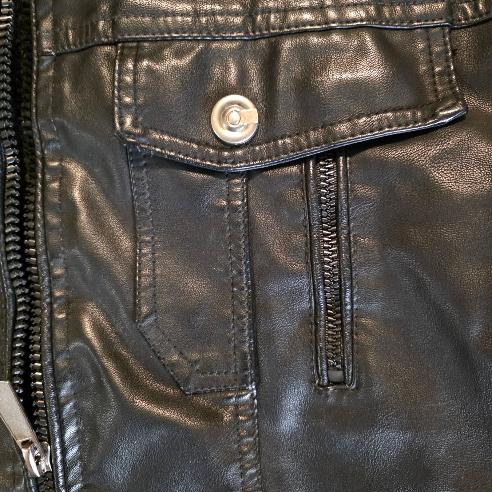 Other Refinery Republic Faux Leather Jacket – XL – Grey Hooded Size XL / US 12-14 / IT 48-50 - 9 Thumbnail