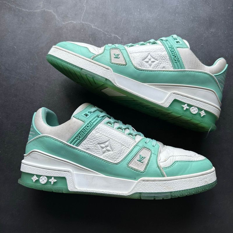 Louis Vuitton Louis Vuitton Trainer Low Sneakers in Tiffany Green -2508 Size US 9.5 / IT 39.5 - 6 Thumbnail