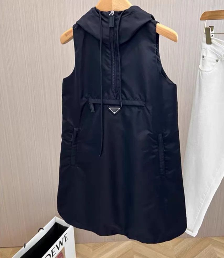 Prada Prada Women's Black Hooded Sleeveless Dress EU40 Size S / US 4 / IT 40 - 1 Thumbnail
