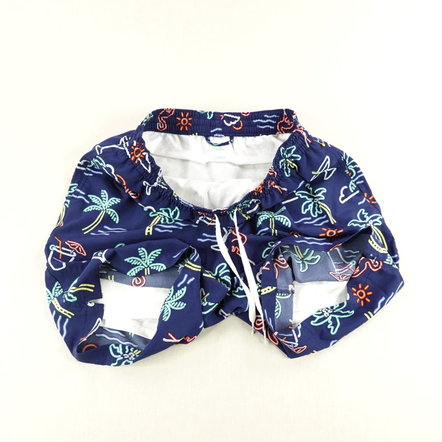 Chubbies Chubbies Swim Trunks Men Large Blue Island Lined Bathing Suit Beach Swimming UPF Size 42R - 3 Thumbnail