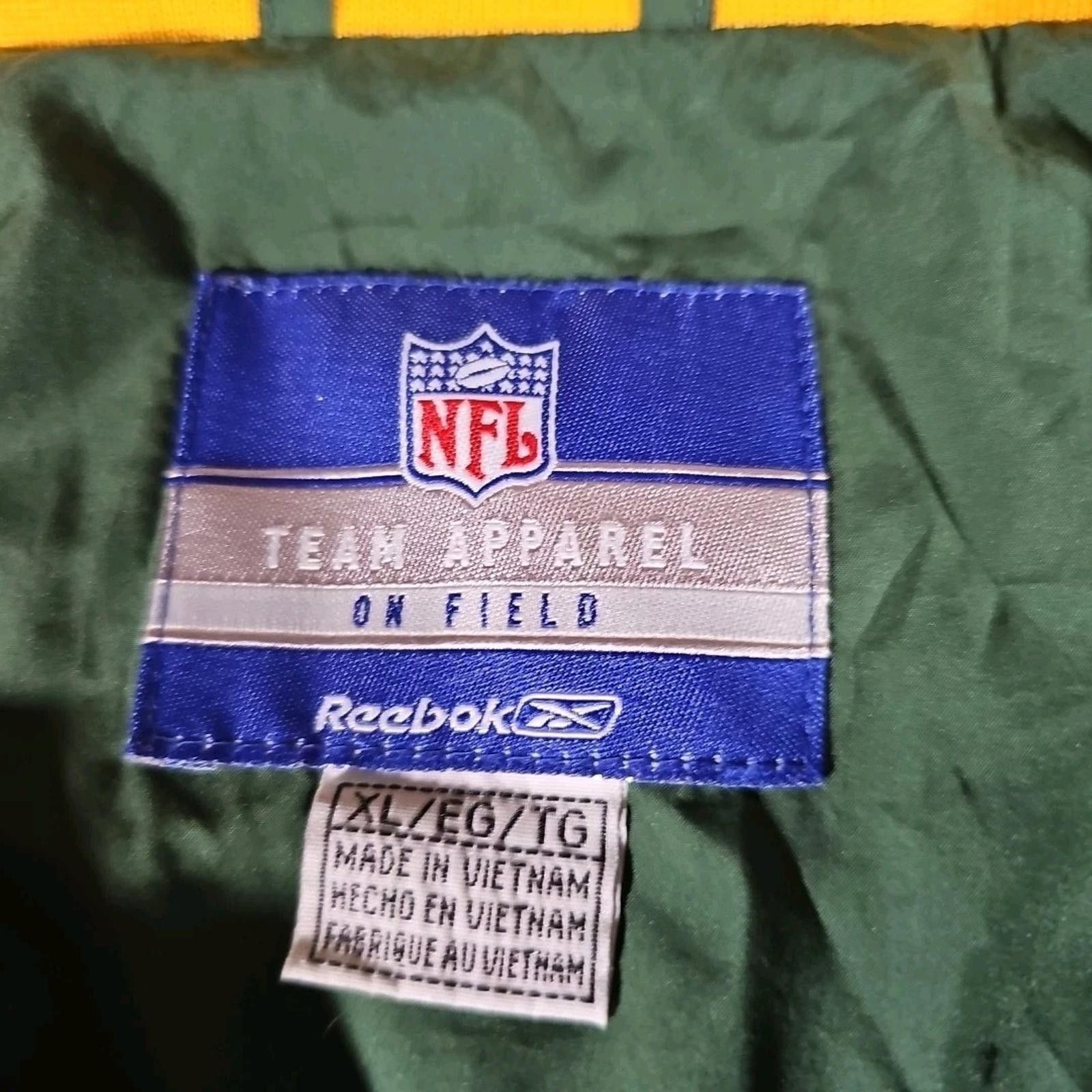 Reebok Green Bay Packers Reebok Team Apparel Fullzip XL Windbreaker Size ONE SIZE - 3 Thumbnail