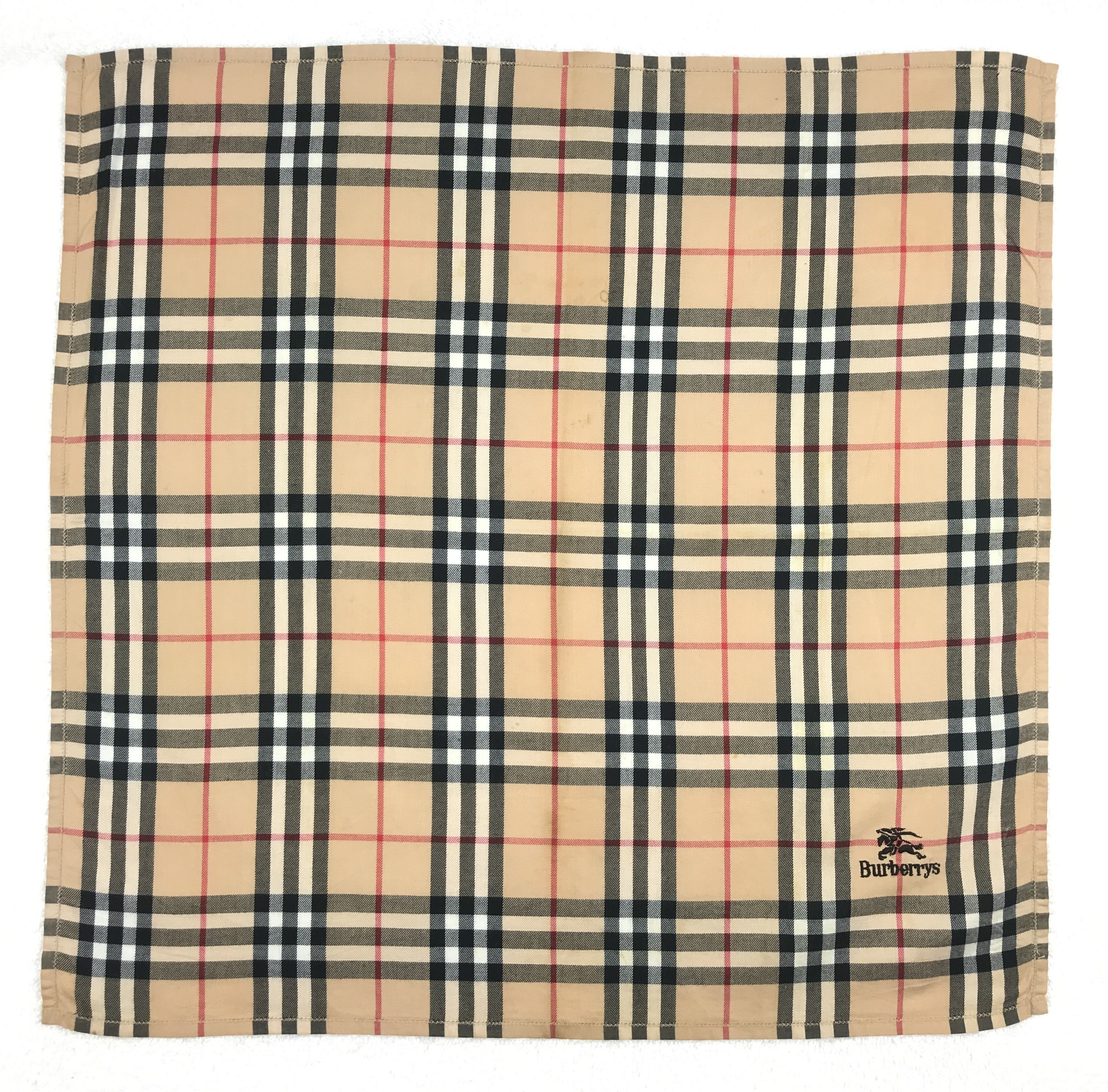 Burberry × Vintage Vintage Burberry Nova Check Bandana Neckerchief Handkerchief Size ONE SIZE - 1 Thumbnail