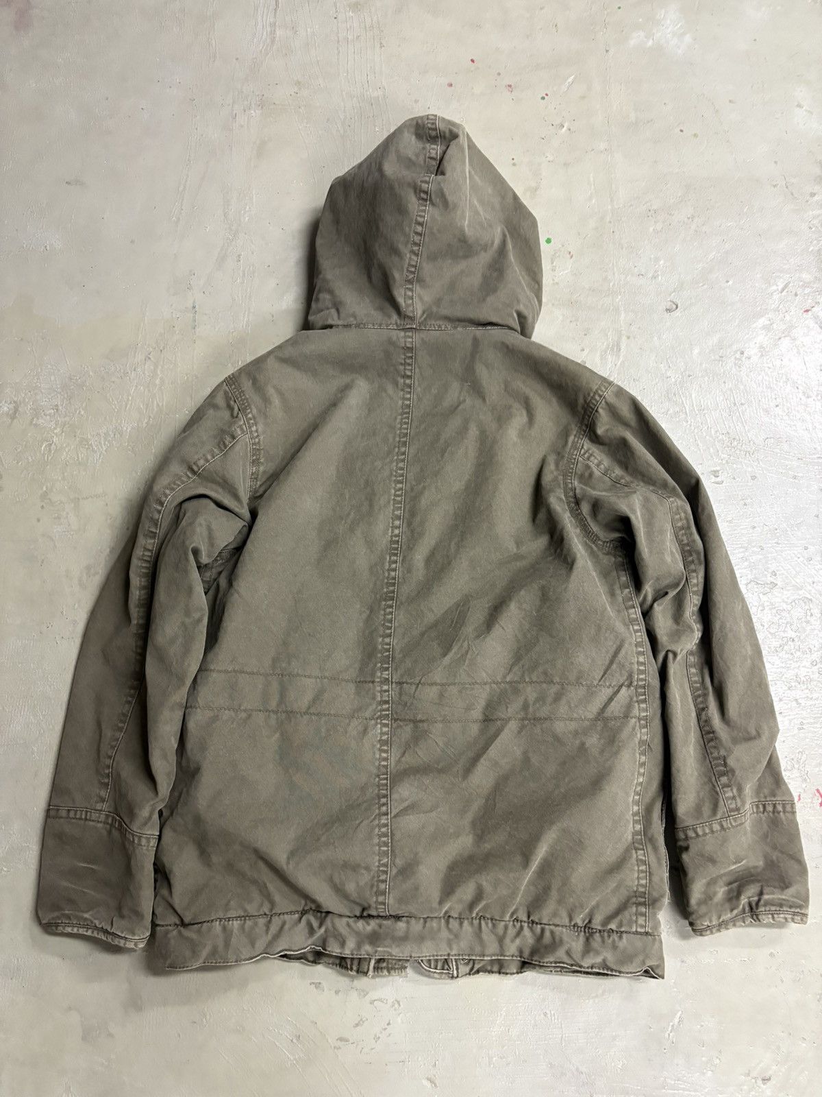 14th Addiction 💥MILITARY PARKA SHERPA LINEN HOODIE JACKET Size US S / EU 44-46 / 1 - 20 Thumbnail