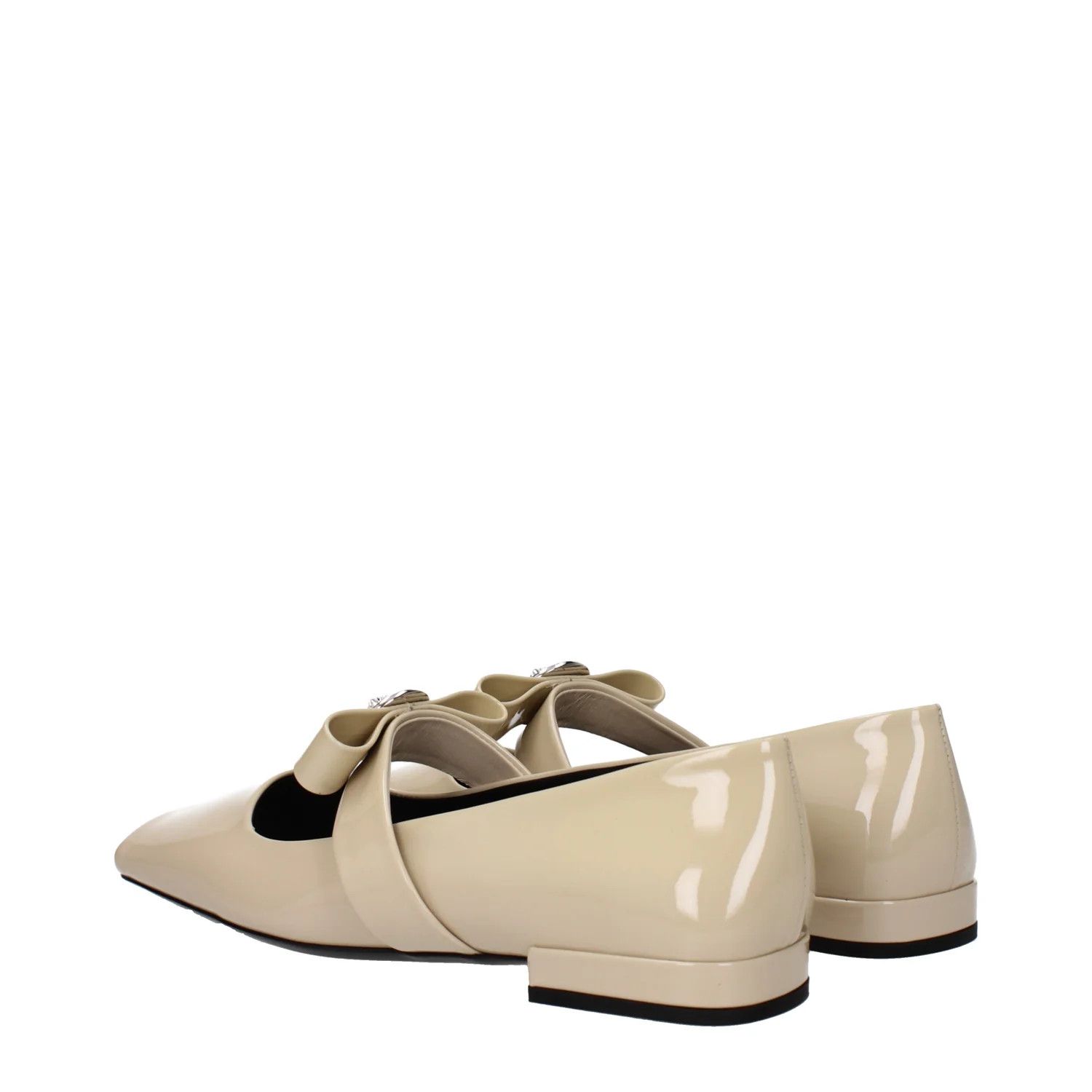 Versace ob1o1e0125 Patent Leather Ballet Flats in Beige Size US 6 / IT 36 - 4 Thumbnail