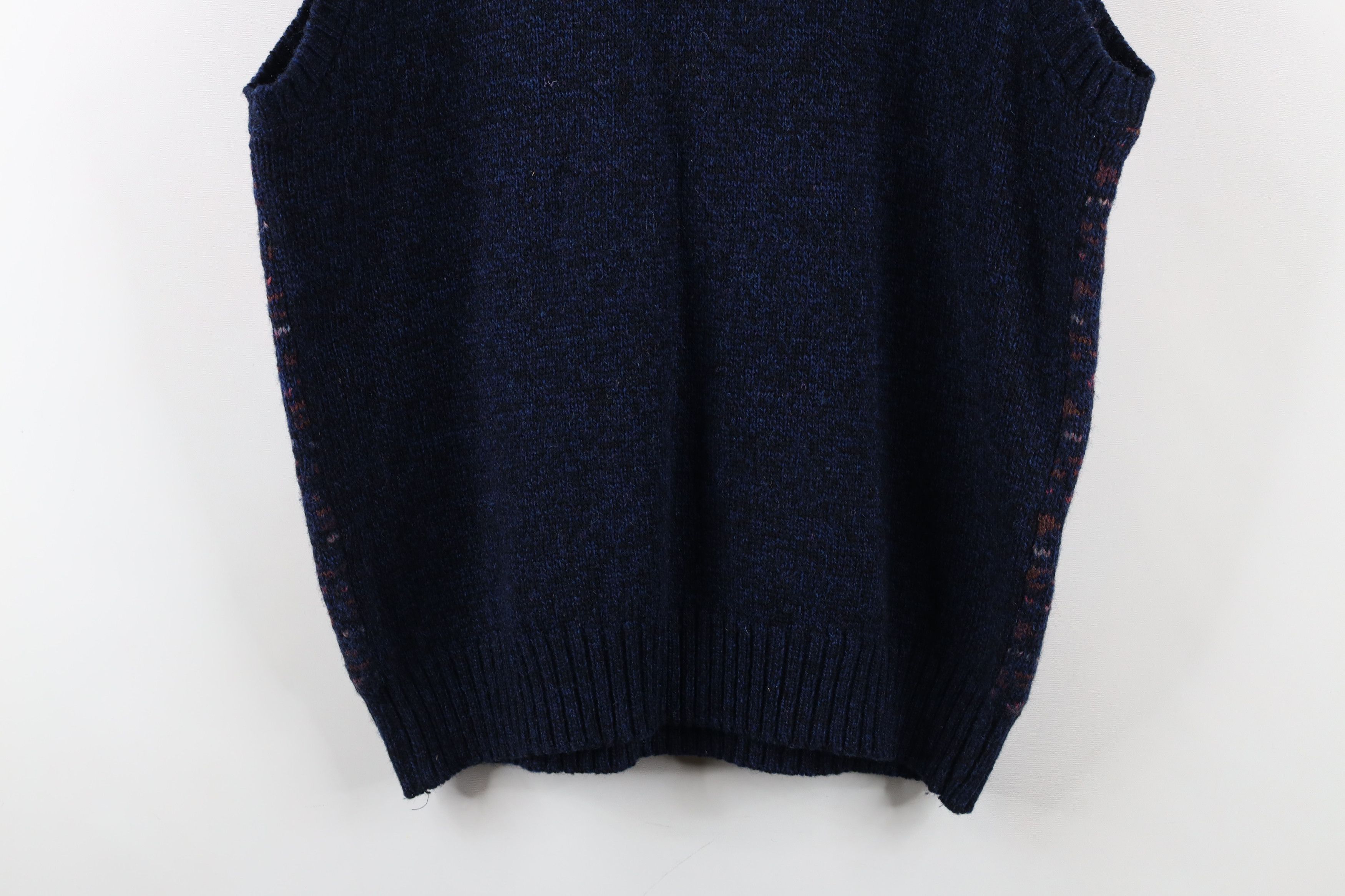 Vintage Vintage 90s Streetwear Wool Blend Knit V-Neck Sweater Vest Size US XL / EU 56 / 4 - 8 Thumbnail