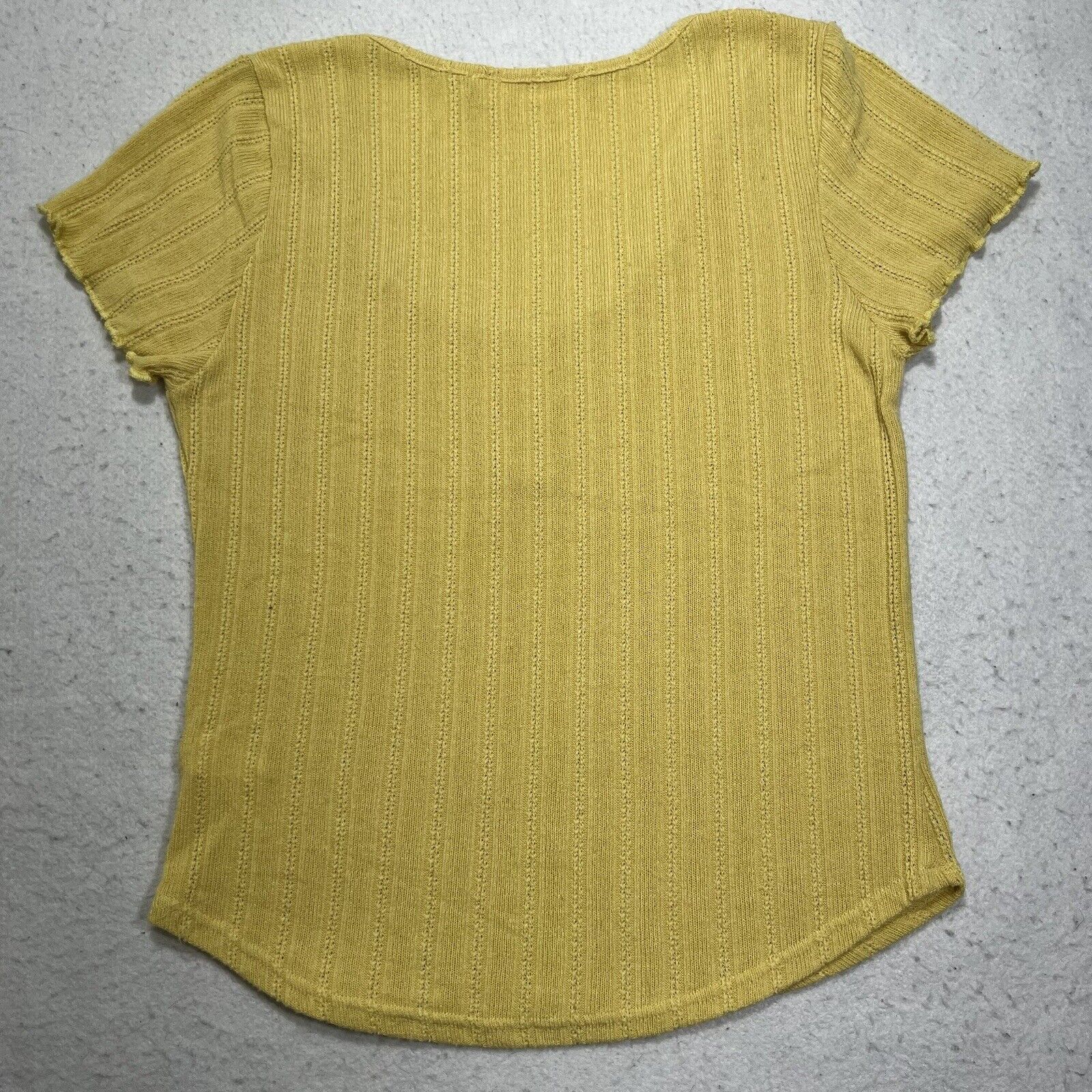 Other Glance Henley Button Up Pullover Stretch Yellow Top Size L / US 10 / IT 46 - 9 Thumbnail
