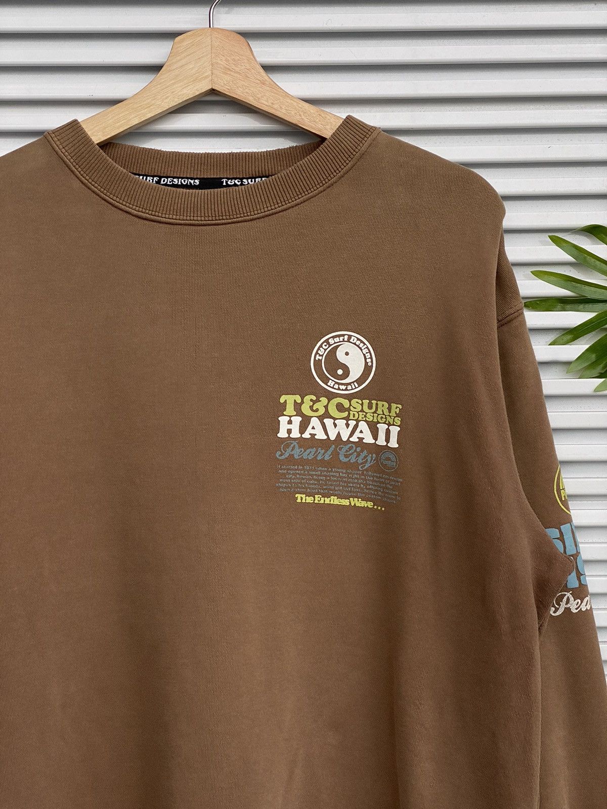 Japanese Brand Vintage T&C Surf Hawaii Brown Crewneck / Travis Flacko Scott Size US L / EU 52-54 / 3 - 3 Thumbnail