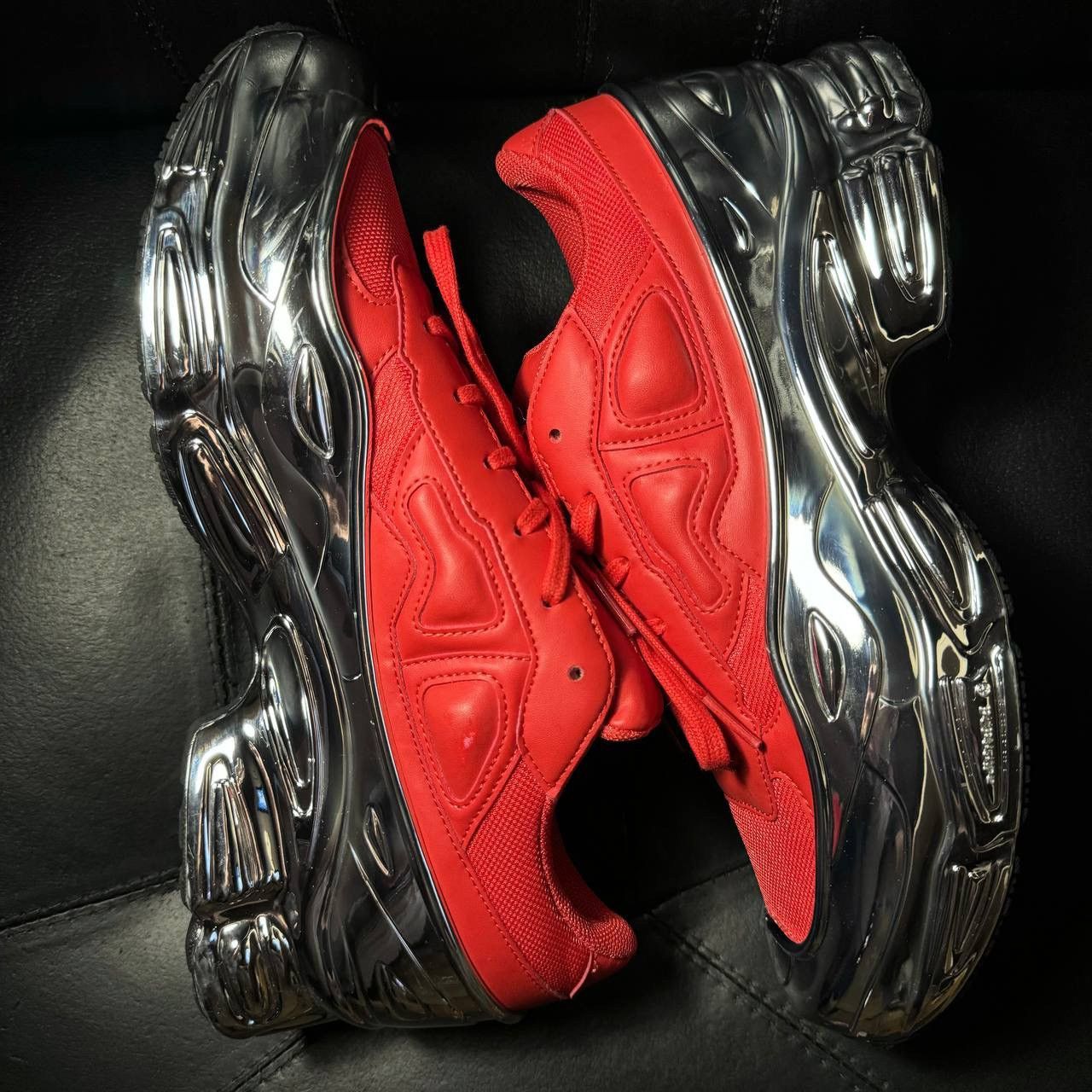 Adidas × Raf Simons 11us Adidas Raf Simons Ozweego Metallic Red Sneakers Size US 11 / EU 44 - 4 Thumbnail