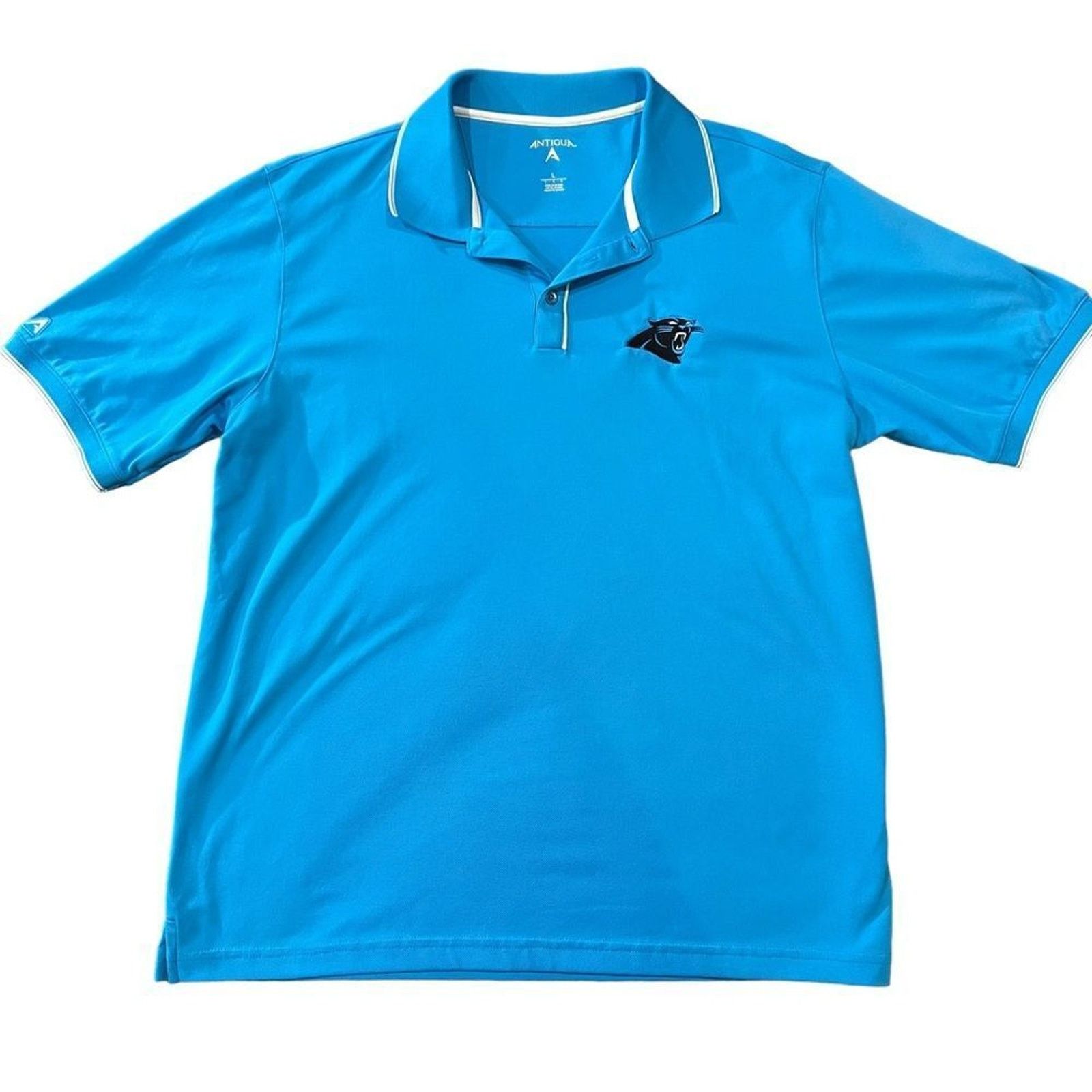 Antigua Antigua Carolina Panthers Polo Shirt Men's Large Blue Size US L / EU 52-54 / 3 - 2 Thumbnail