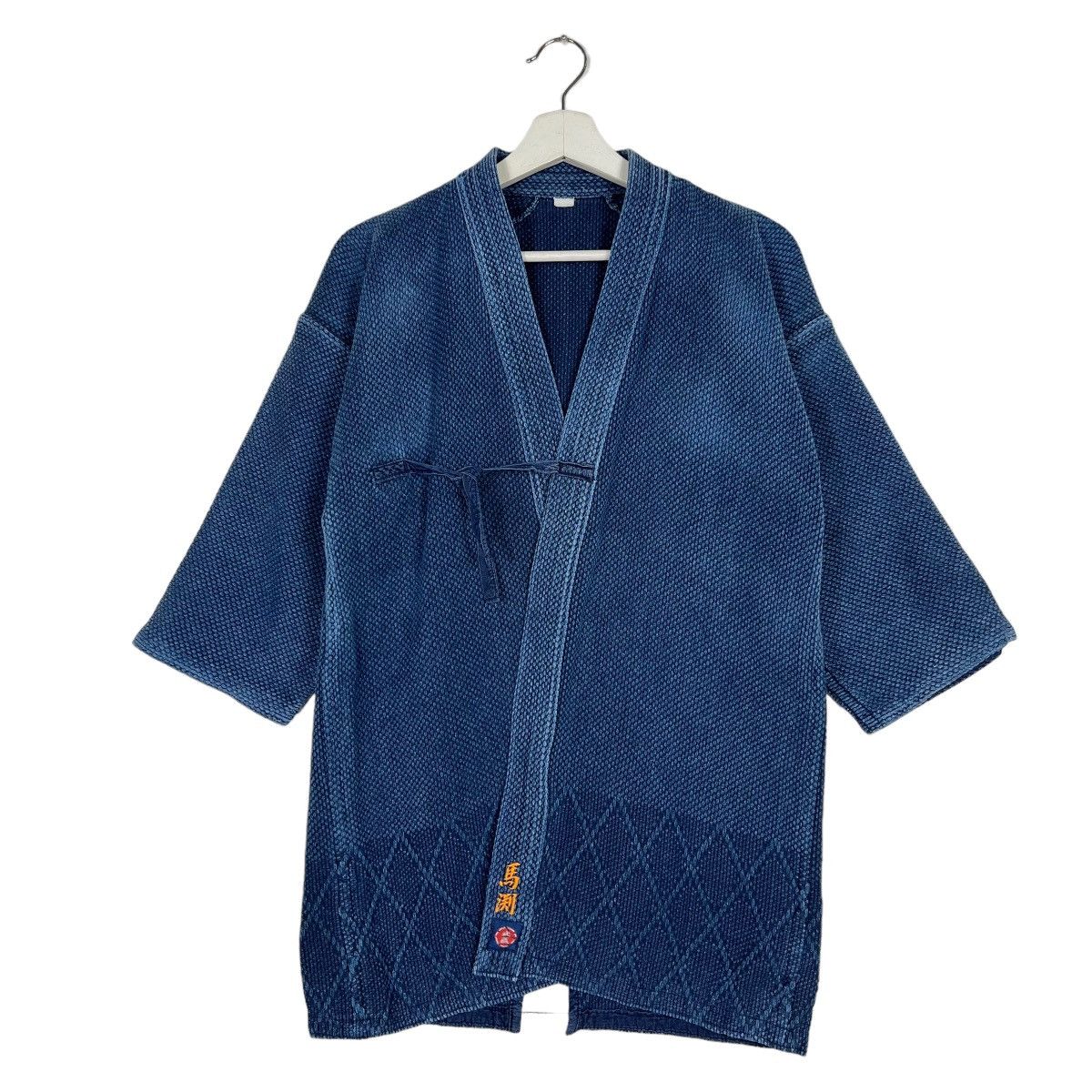 Indigo × Japanese Brand 🔥 1960s VINTAGE INDIGO KENDO KIMONO CARDIGAN Size US M / EU 48-50 / 2 - 2 Thumbnail