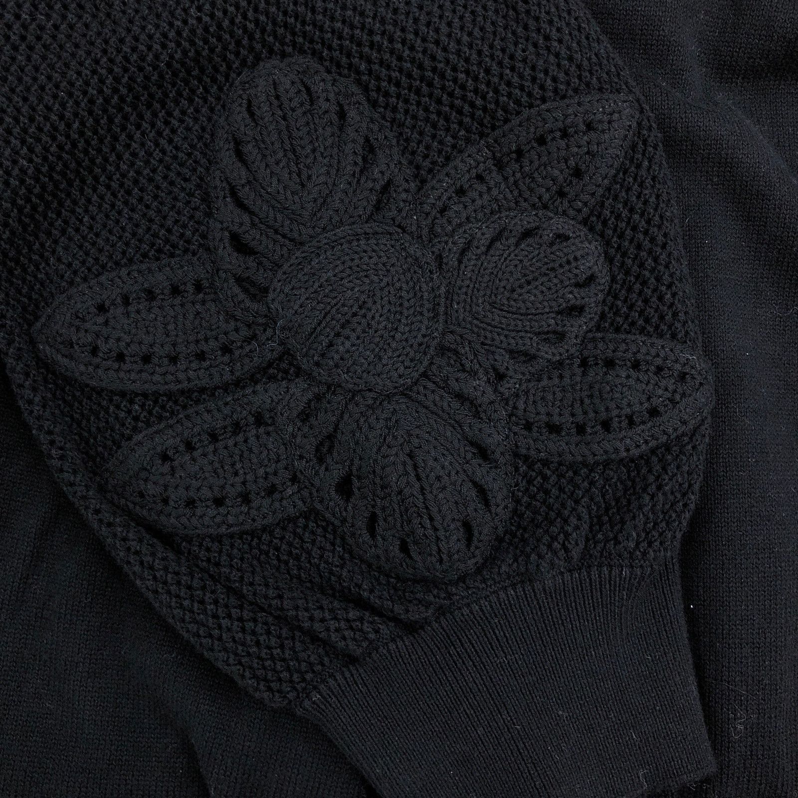 Chicos Chicos Size 4 US XXL Cardigan 3D Applique Crochet Open Front Size XXL / US 16-18 / IT 52-54 - 17 Thumbnail