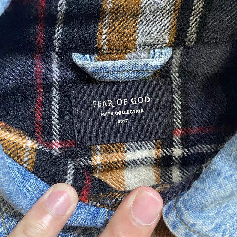 Fear of God Fear of God Season 5 5th Denim Neck Wool Plaid Shirt Size US S / EU 44-46 / 1 - 4 Thumbnail