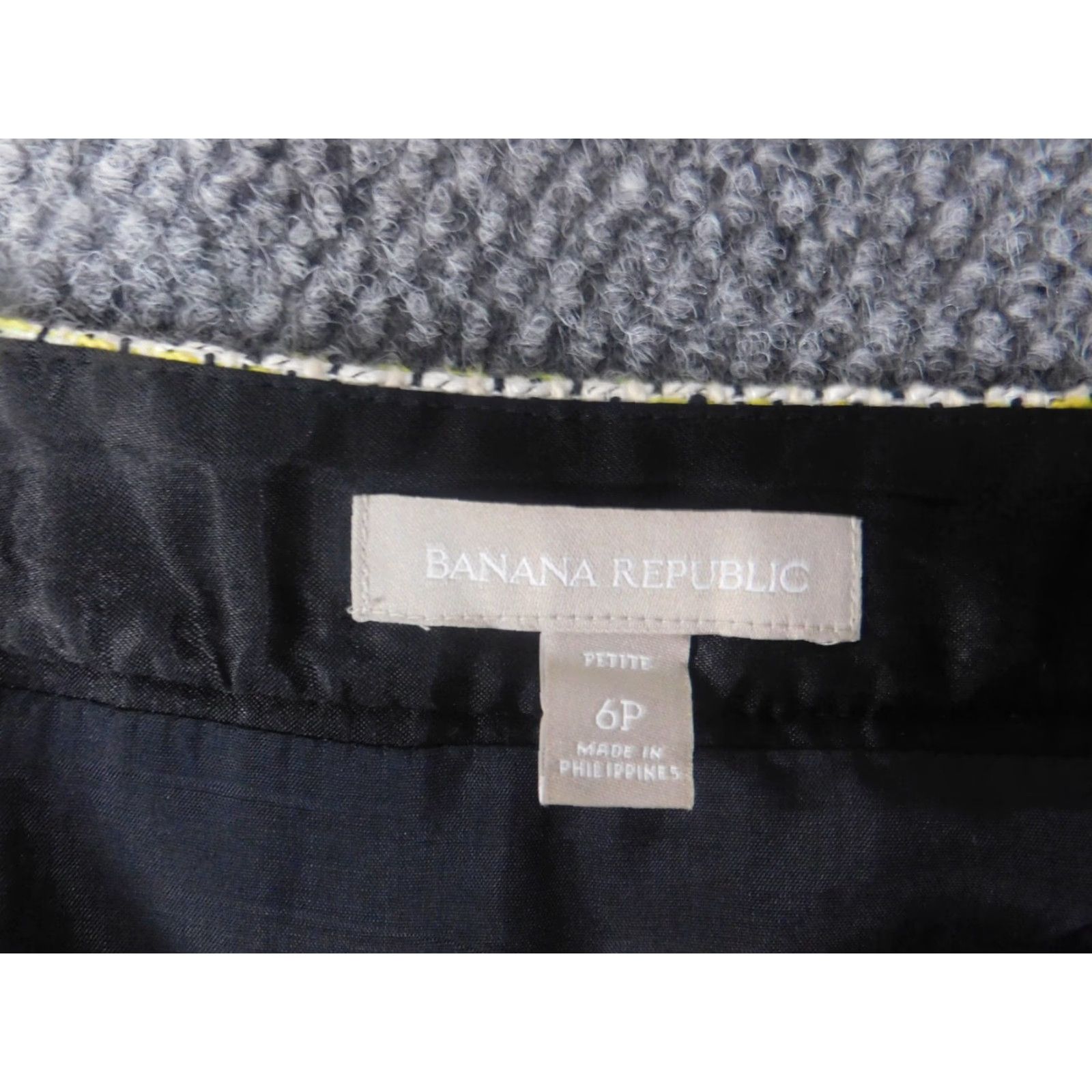 Banana Republic Banana Republic Skirt Womens 6P Petites Yellow A-Line Zip Short Knit Cotton Polyester Lined Casual Vintage No Size 28" / US 6 / IT 42 - 5 Thumbnail