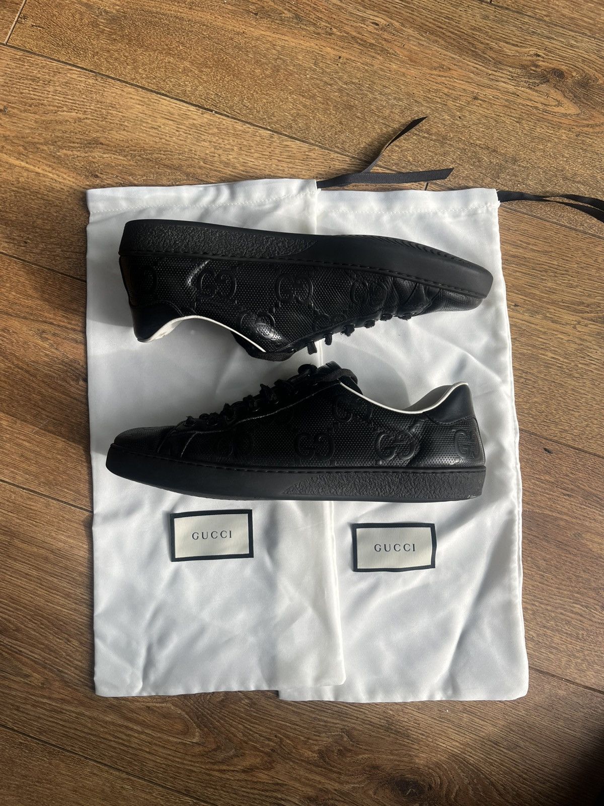 Gucci Gucci Ace Embossed GG trainers Size US 9 / EU 42 - 2 Thumbnail