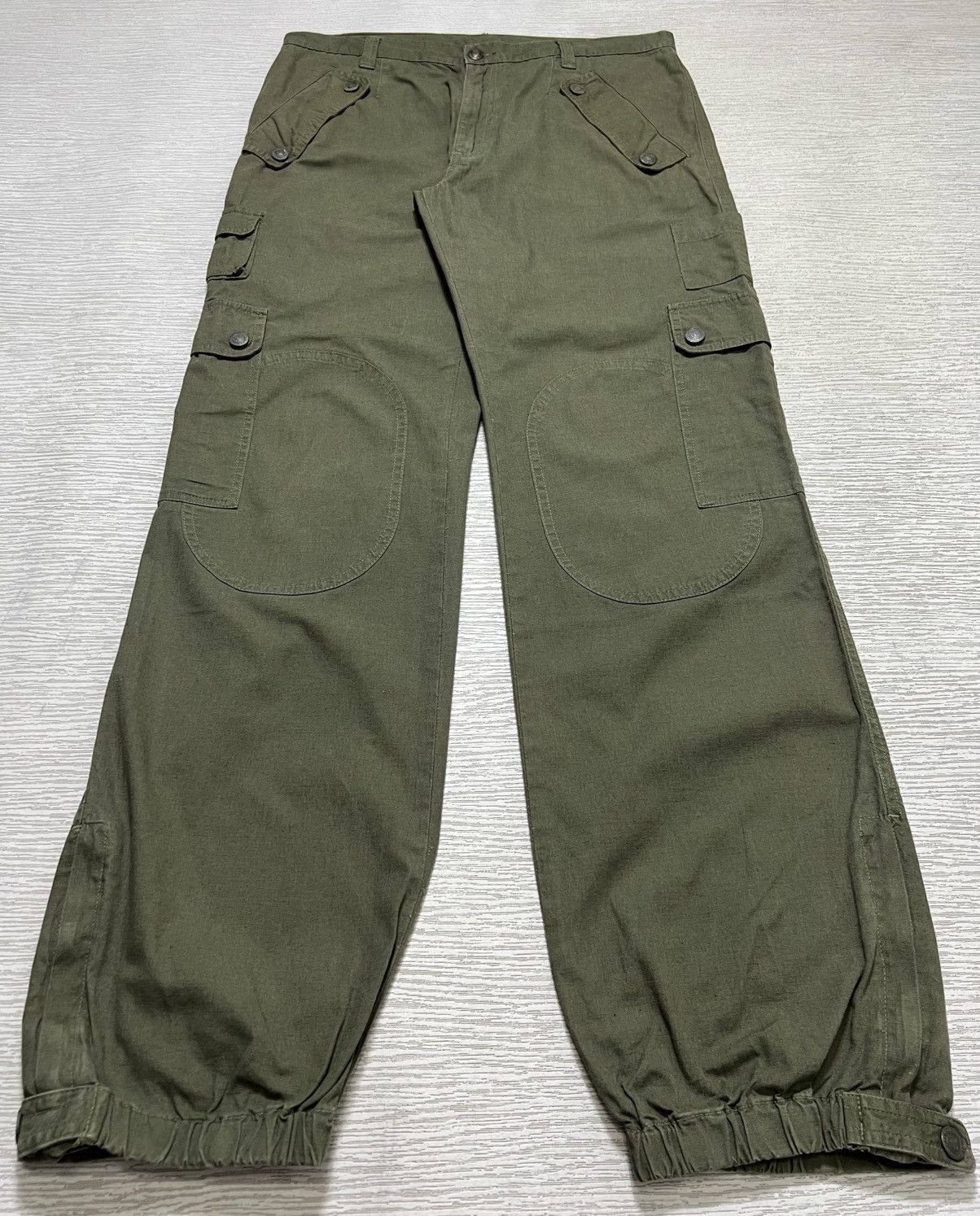 Dolce & Gabbana Dolce & Gabbana - Cotton Linen Olive Military Cargo Pants Size US 32 / EU 48 - 7 Thumbnail