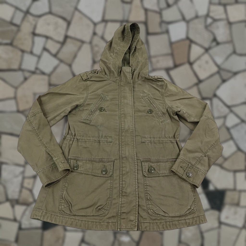 American Eagle Outfitters VINTAGE? No — Actually Not Vintage. American Eagle Jacket Women Small Army Green Military Field Parka Coat Utility Jacket Size S / US 4 / IT 40 - 1 Thumbnail