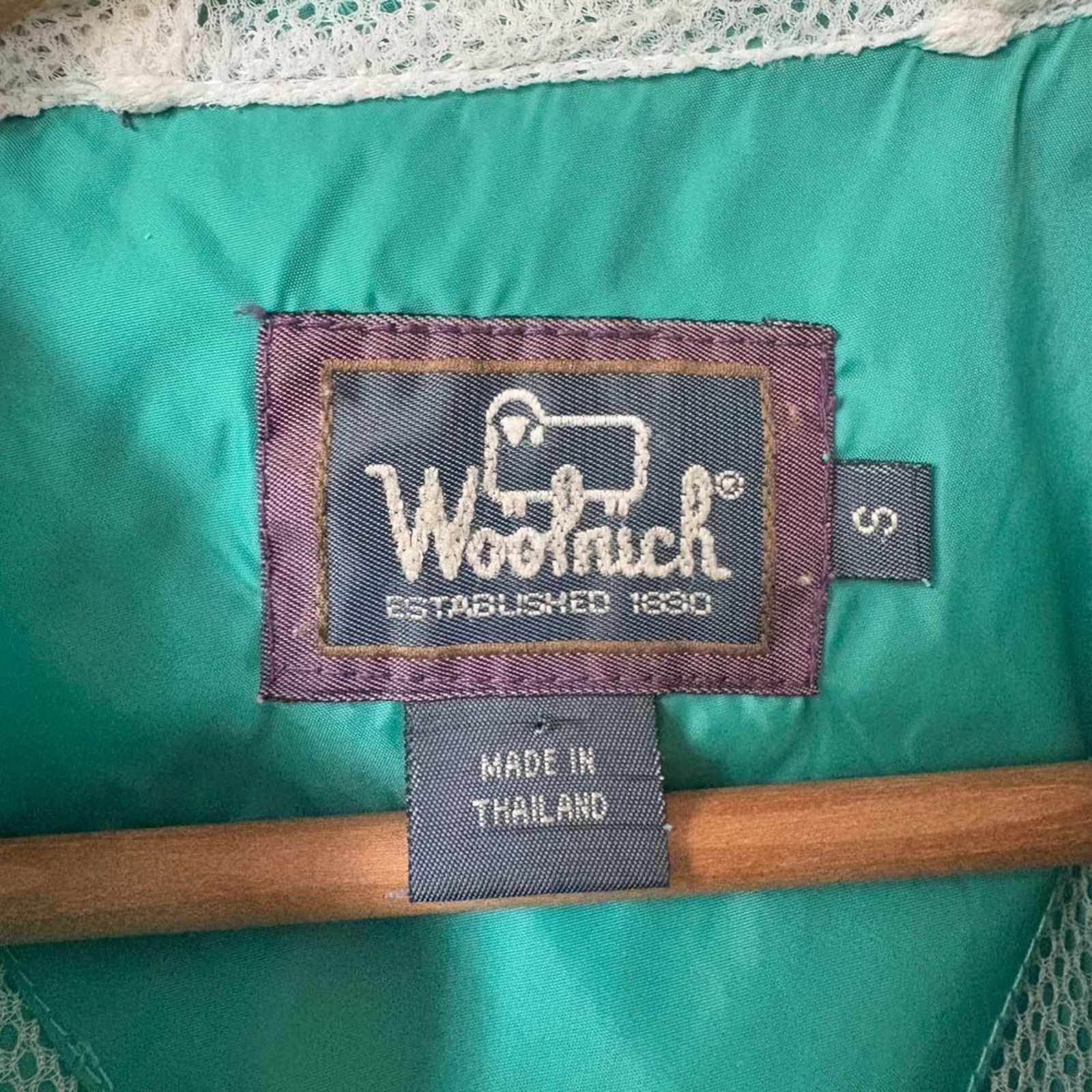 Woolrich Woolen Mills WOOLRICH Vintage Jade Green Lightweight Hooded Jacket SM-MED Size S / US 4 / IT 40 - 2 Thumbnail
