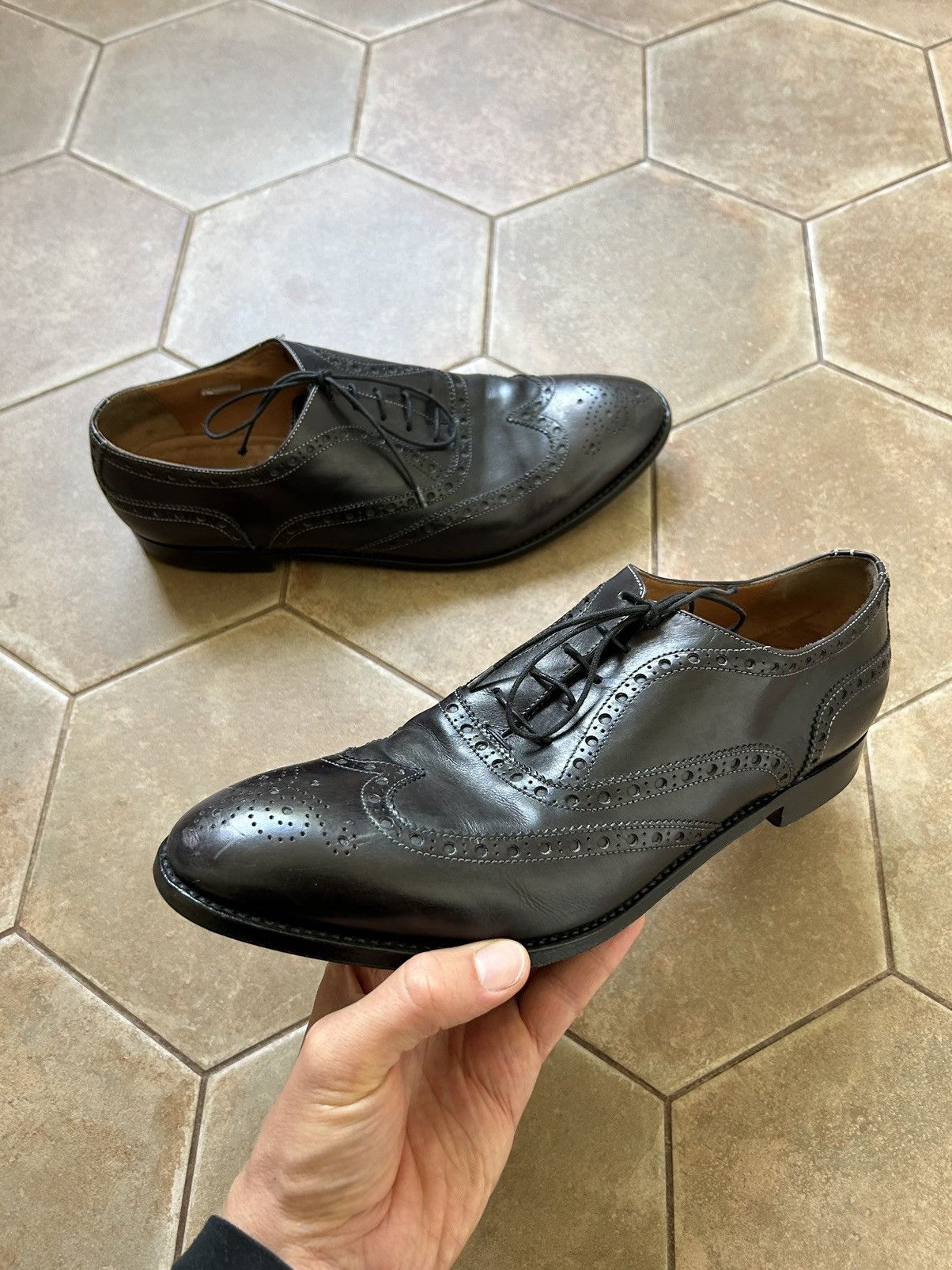 Paul Smith PS Paul Smith Black Leather Wing Tip Brogues Shoes Size US 10 / EU 43 - 3 Thumbnail