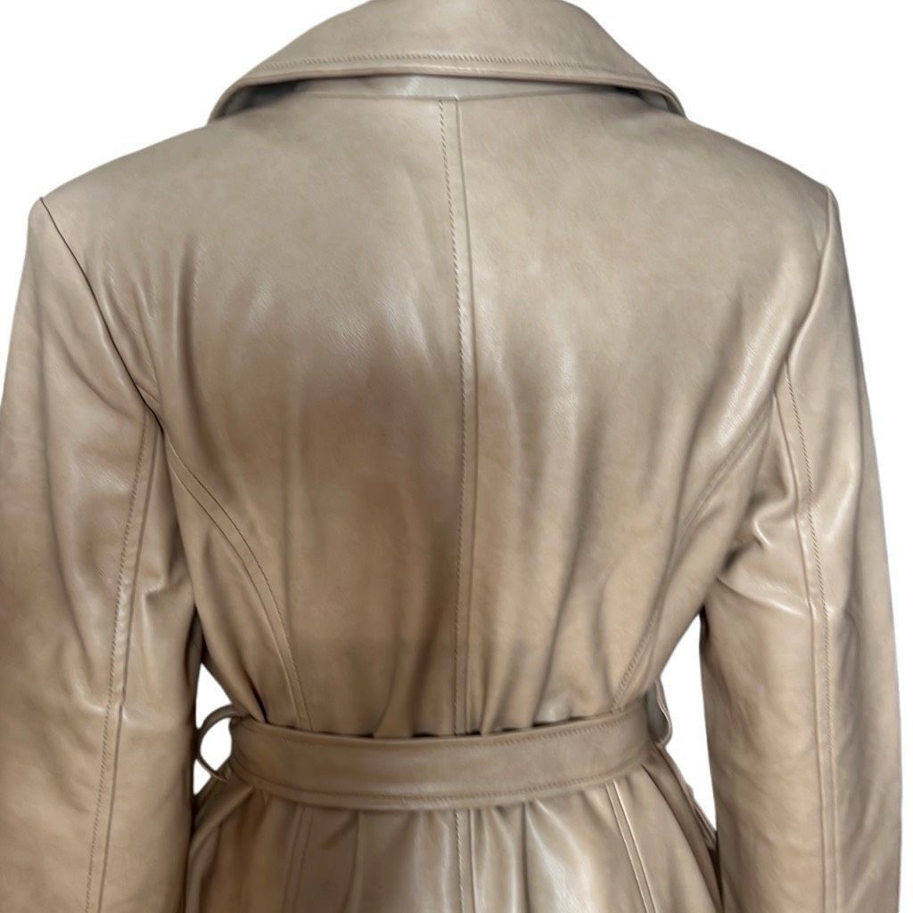7 For All Mankind 7 For All Mankind Vegan Faux Leather Trench Belted Coat NWT Size S / US 4 / IT 40 - 8 Thumbnail