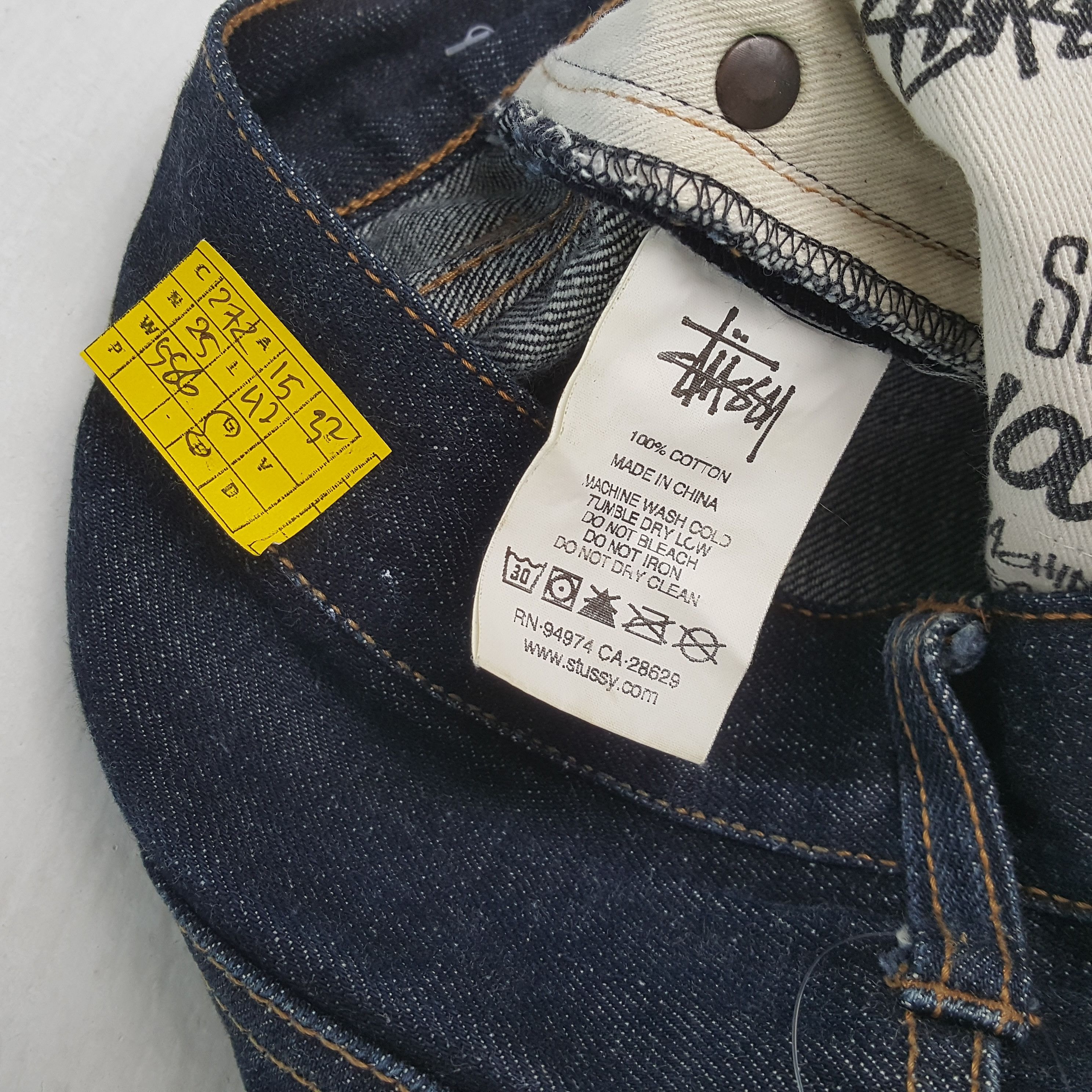 Stussy × Vintage Vintage STUSSY Streetwear Skateboard Style Logo Design Jean Size US 30 / EU 46 - 13 Thumbnail