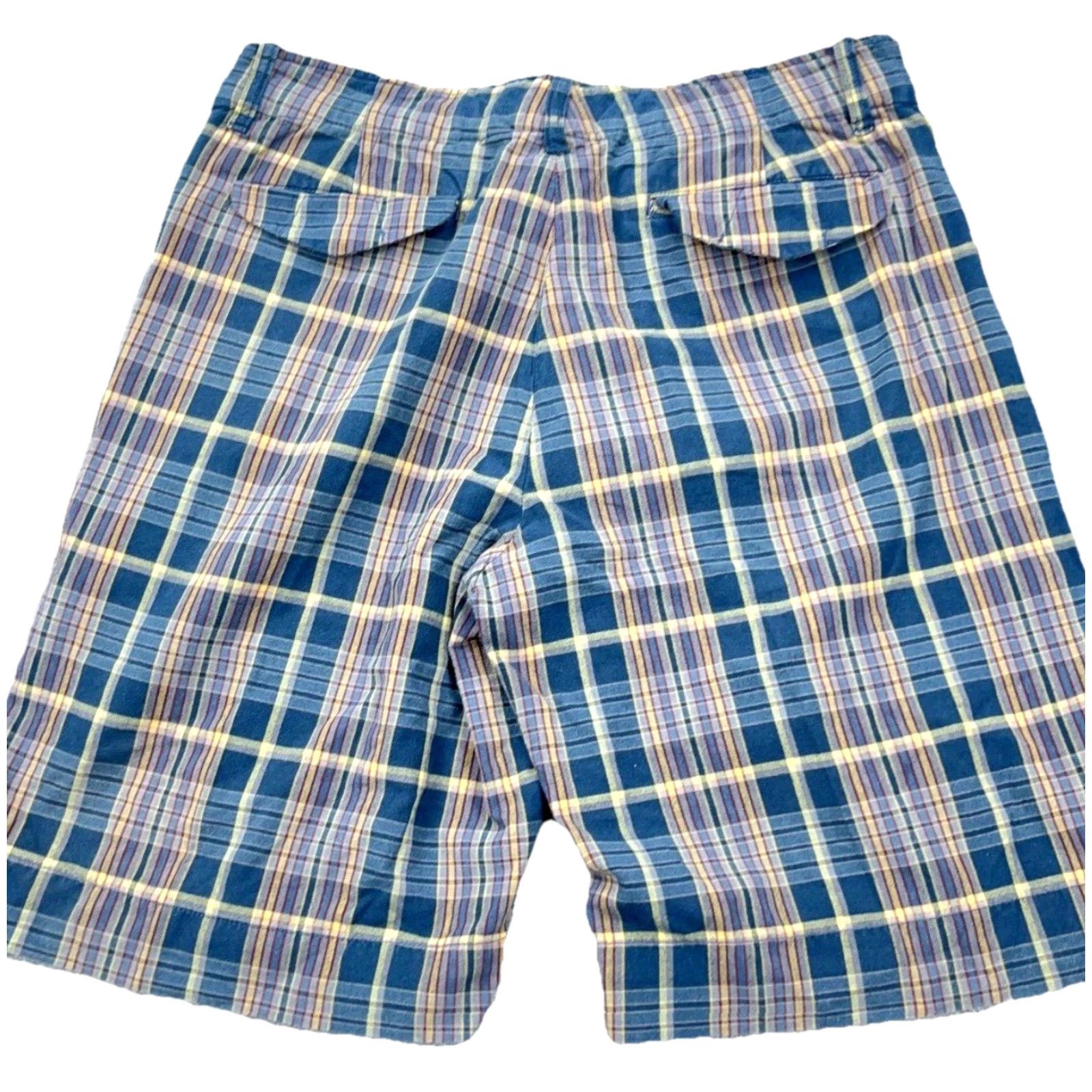 Polo Ralph Lauren VINTAGE Polo Ralph Lauren Chino Shorts Men 32 Blue Plaid Classic Casual Knit Summer Size US XS / EU 42 / 0 - 2 Thumbnail