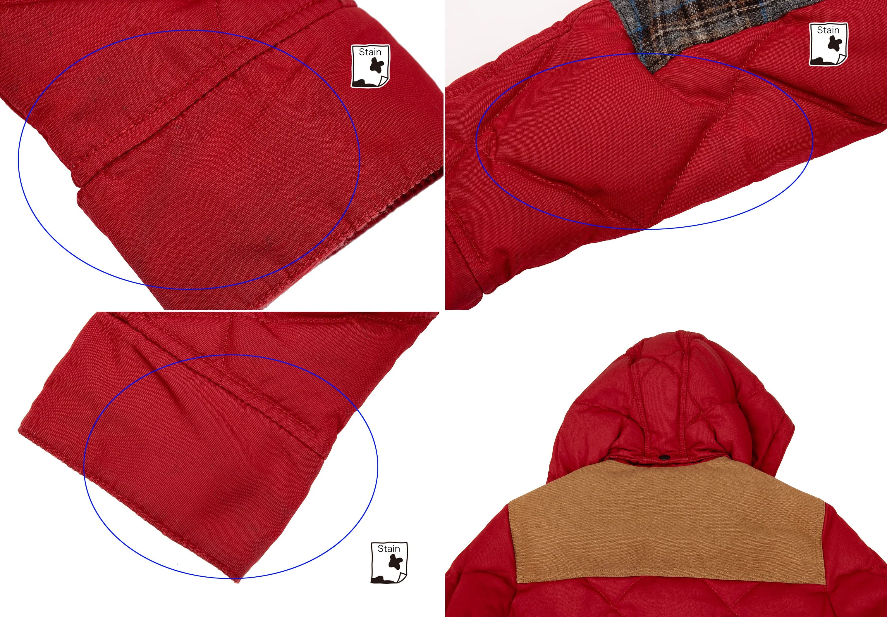 Junya Watanabe Quilted Down Hooded Jacket in Red, Size XS Size US XS / EU 42 / 0 - 18 Thumbnail