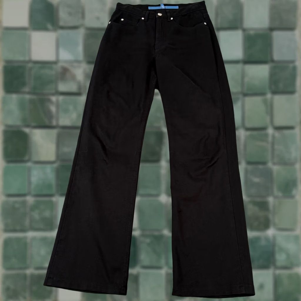 Escada Escada Sport Black Linda Wide Leg Trousers Pants Made in Italy 26X29 Minimalist Size 26" / US 2 / IT 38 - 1 Thumbnail