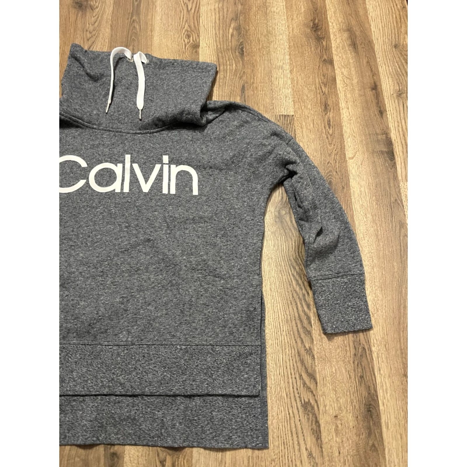 Calvin Klein VINTAGE Calvin Klein Sweater? (No size tag) Gray Turtleneck Long Sleeve Logo Pullover Womens Large? Size L / US 10 / IT 46 - 3 Thumbnail
