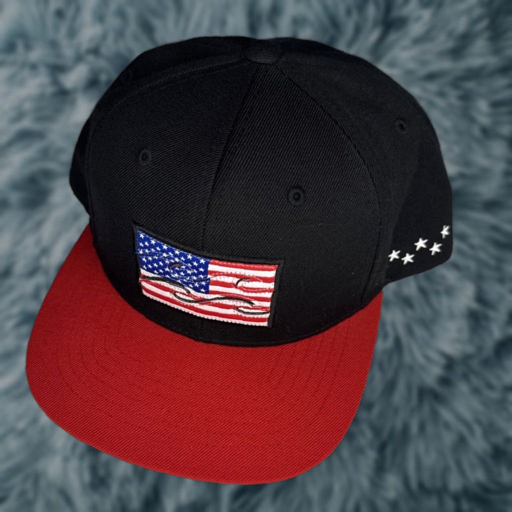 Billabong Billabong surfing USA American Flag Logo SnapBack Hat Adjustable One Size Multicolor Mens Size ONE SIZE - 1 Thumbnail