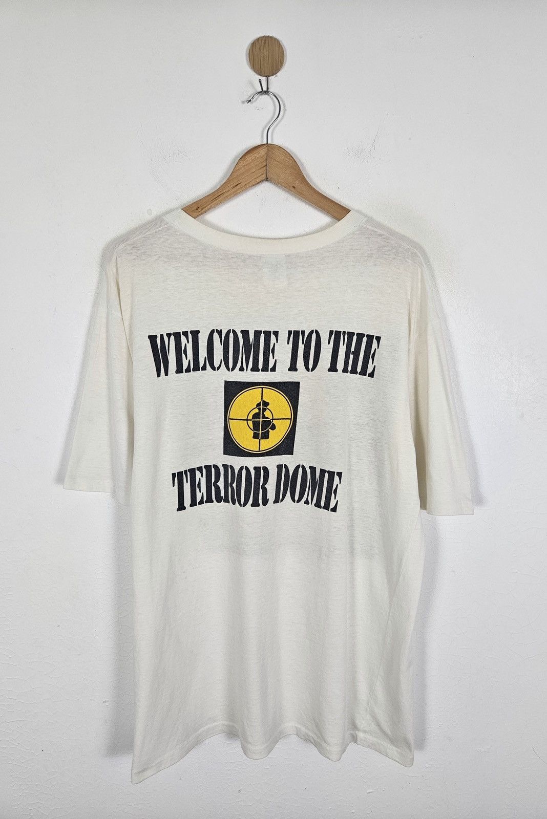 Band Tees Vintage 90s Public Enemy Terror Dome def jam rap tee Shirt Size US XL / EU 56 / 4 - 2 Thumbnail