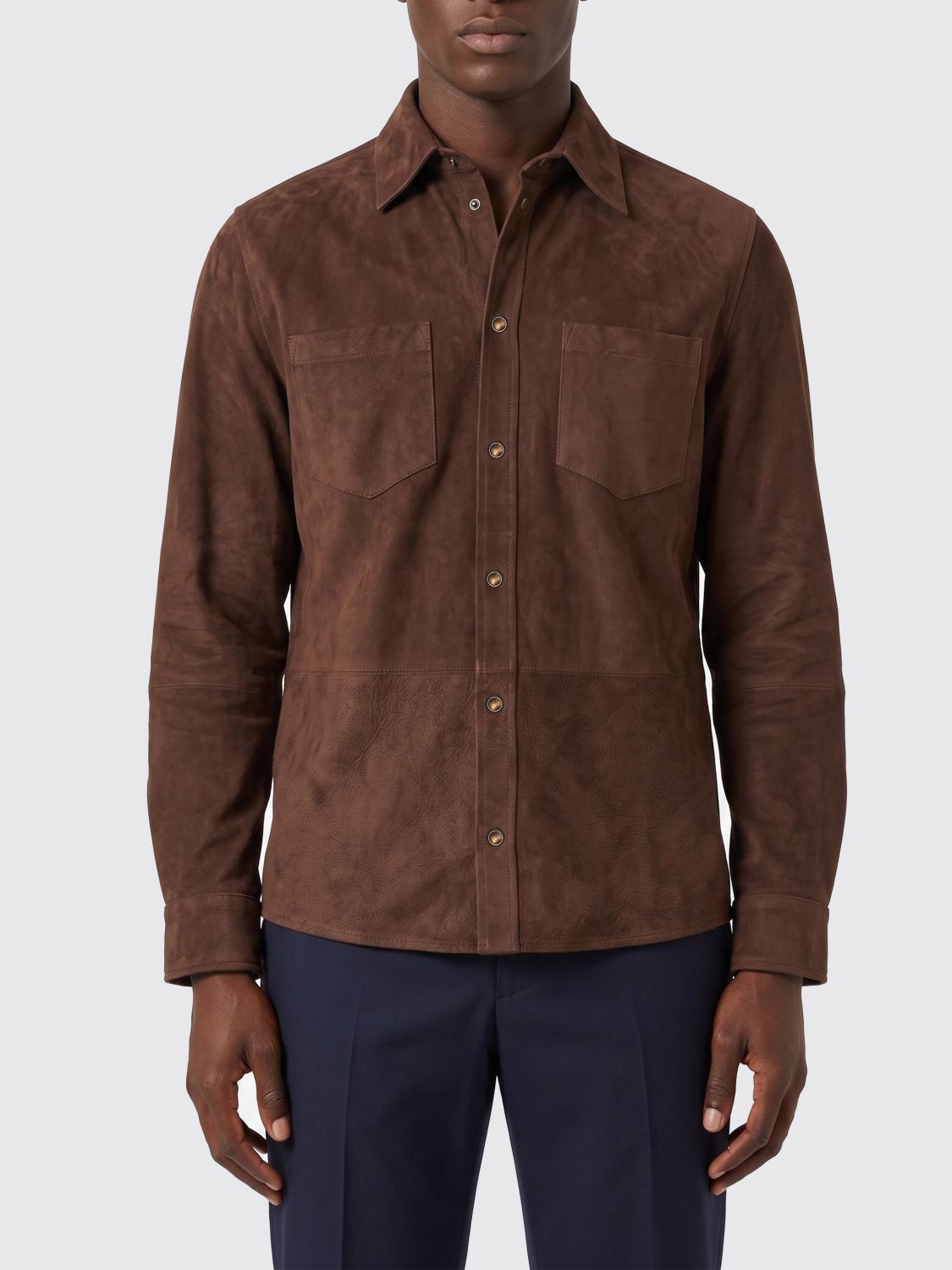 Brunello Cucinelli Brunello Cucinelli Shirt Men Brown Size US L / EU 52-54 / 3 - 1 Thumbnail