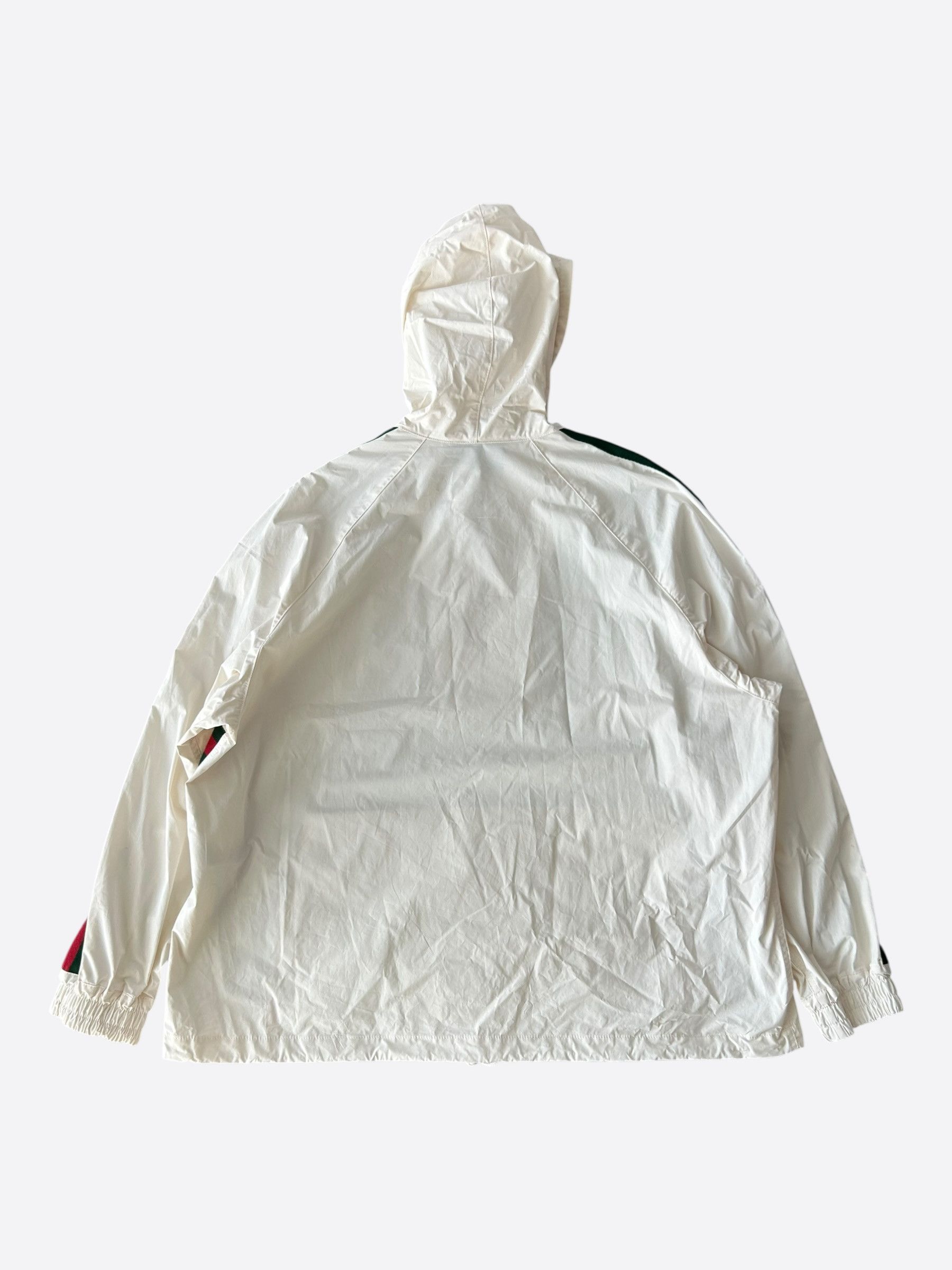 Gucci Gucci White & Multicolor Striped Logo Anorak Size US XXL / EU 58 / 5 - 2 Thumbnail