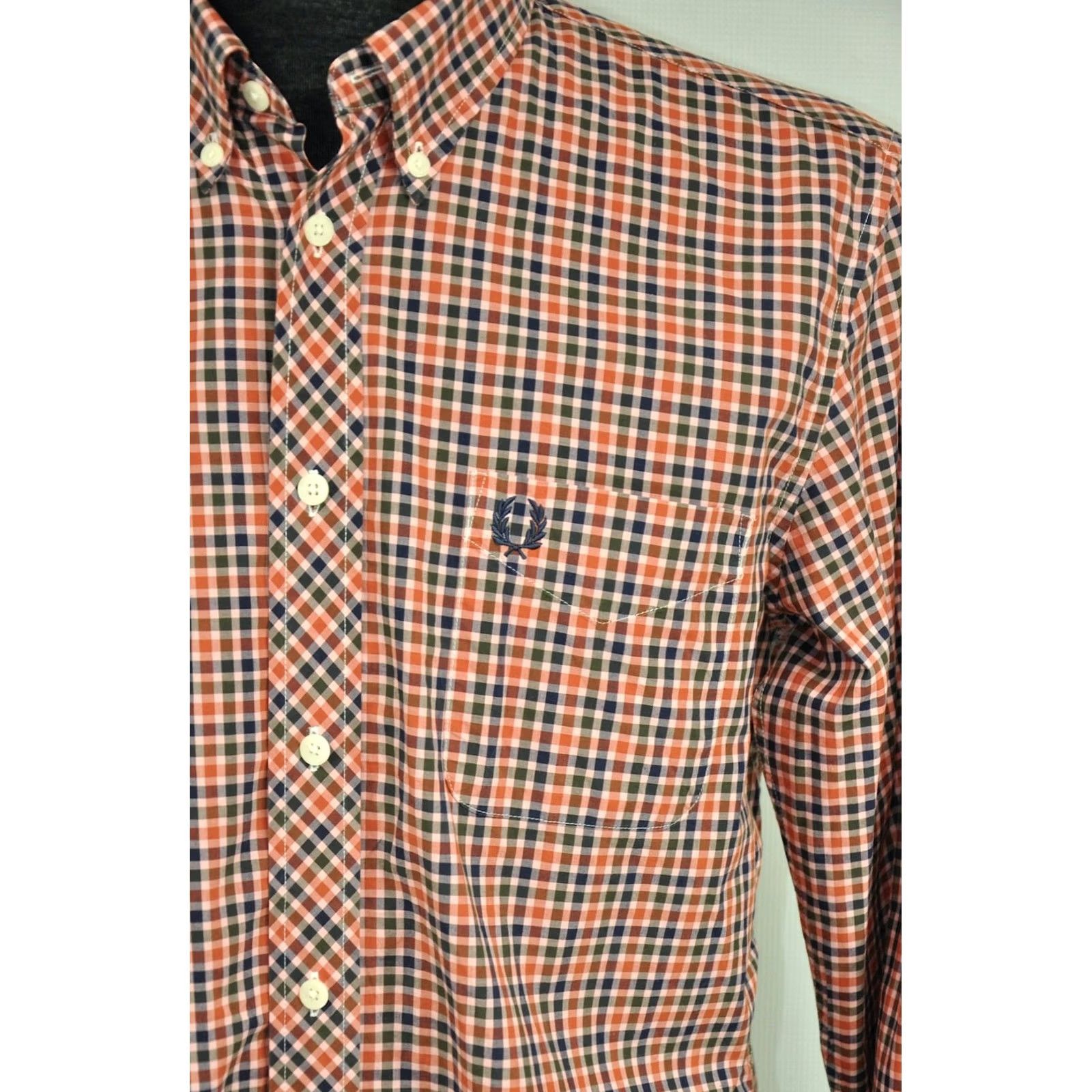 Fred Perry FRED PERRY Shirt Gingham Check Long Sleeve Men's M Size US M / EU 48-50 / 2 - 4 Thumbnail