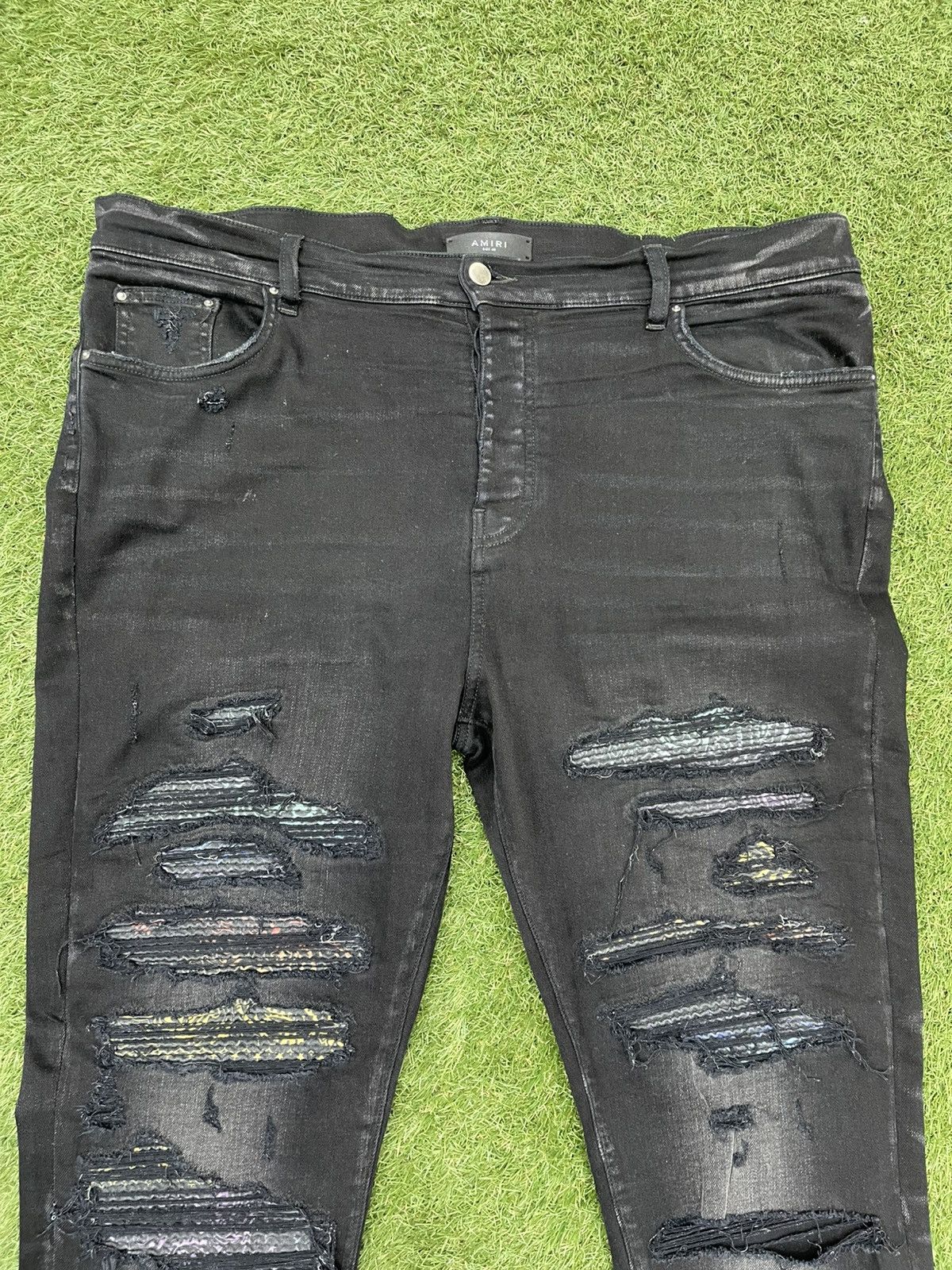 Amiri Size 40 - Amiri Black Multi Color MX1 Jeans $1090 Retail Size US 40 / EU 56 - 2 Thumbnail