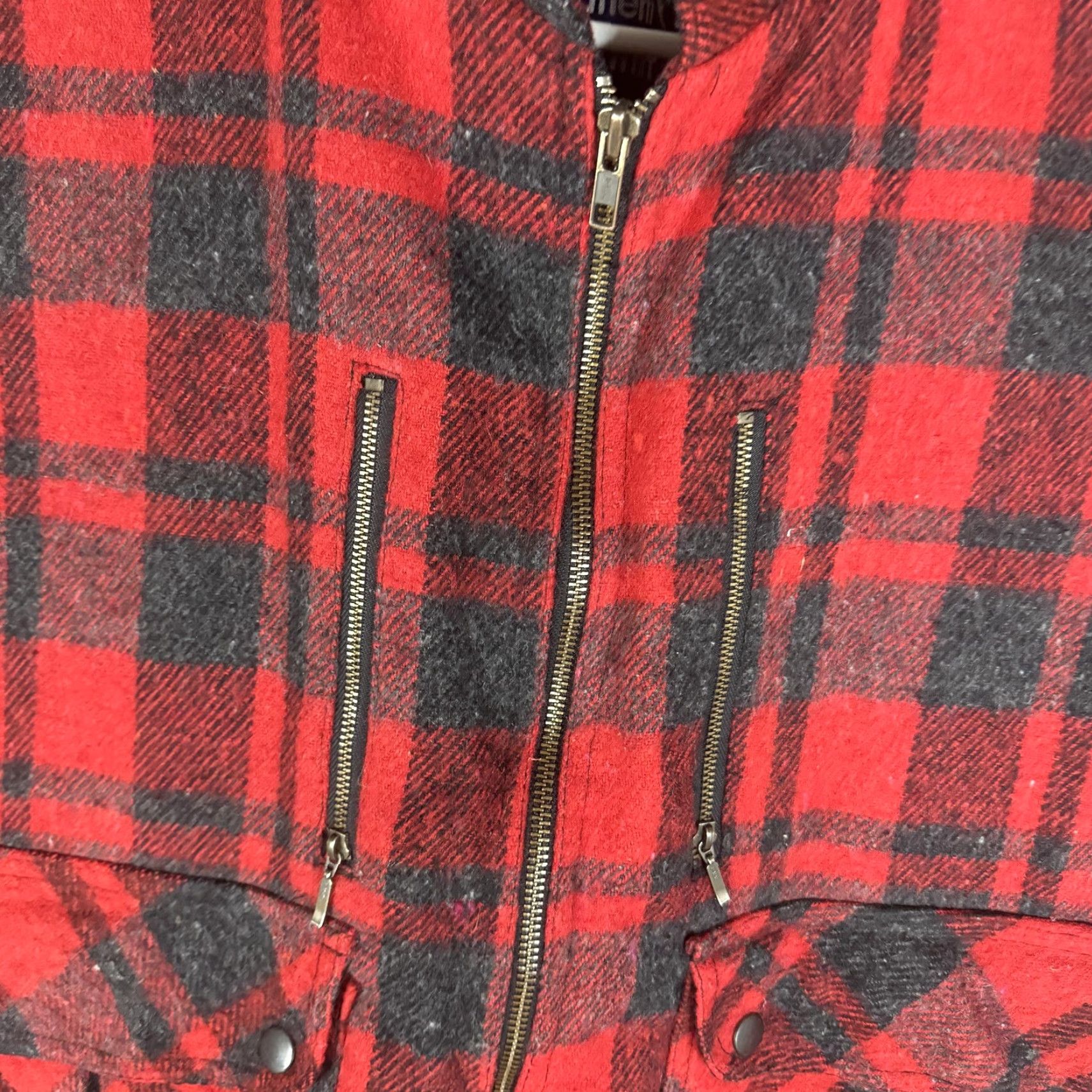 Vintage VINTAGE Northern Summit Vest Mens XL Buffalo Plaid Wool Sherpa Lined Zip Pockets Hunting Size US XL / EU 56 / 4 - 4 Thumbnail