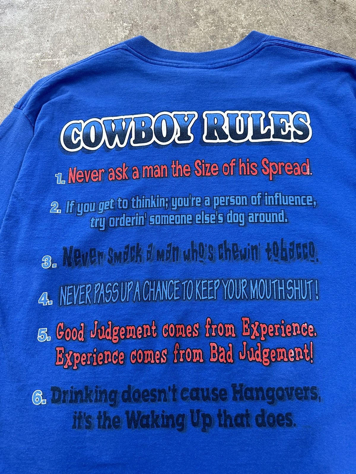 Wrangler Vintage 90s Wrangler Cowboy Rules Western Mullet T-Shirt Size US XL / EU 56 / 4 - 6 Thumbnail