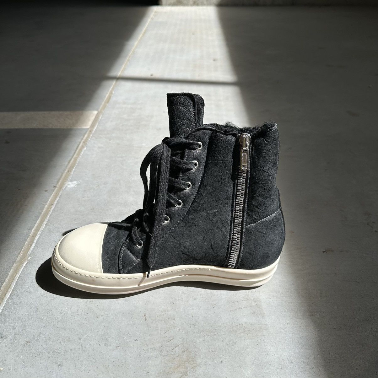 Rick Owens Rick Owens Shearling High-Sneakers FW17 Size US 8 / EU 41 - 6 Thumbnail