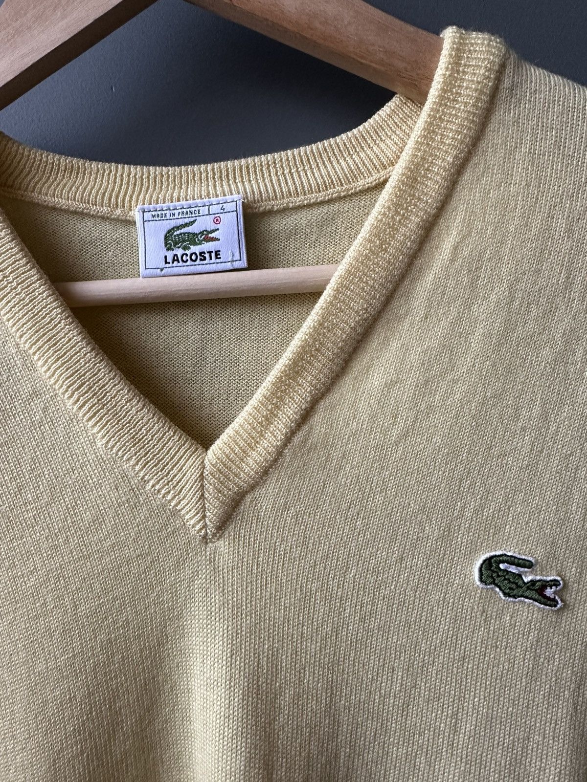 Lacoste Lacoste Yellow Wool Sweater Vest Size 4 Size US L / EU 52-54 / 3 - 3 Thumbnail
