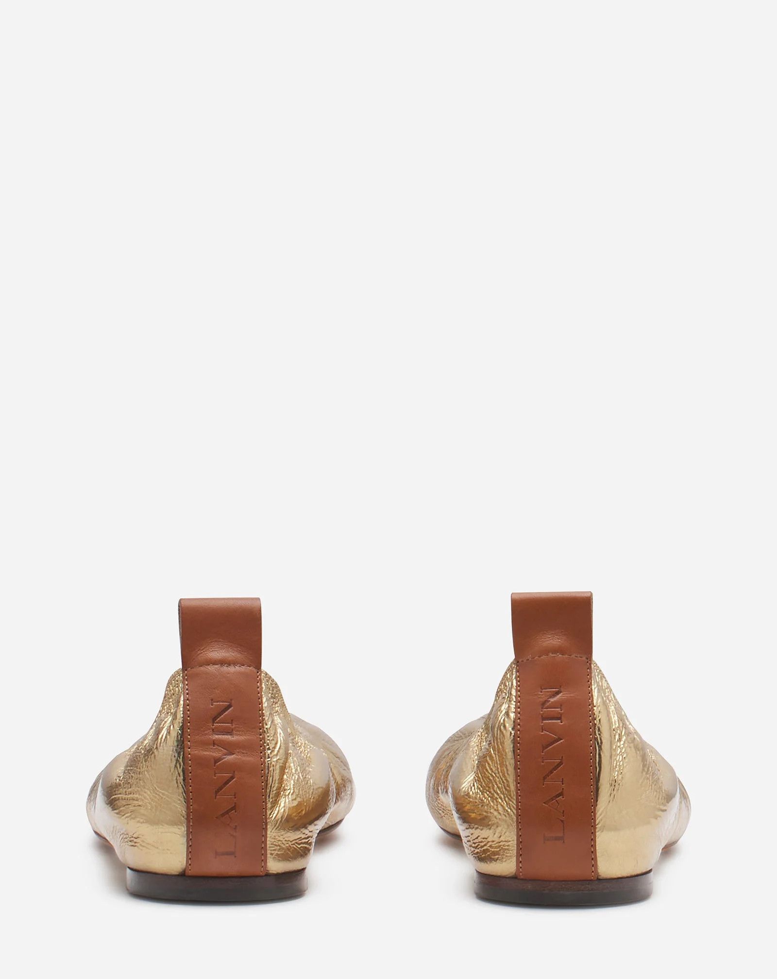 Lanvin o1w1db10226 Ballerina Flats in Gold Size US 9 / IT 39 - 3 Thumbnail