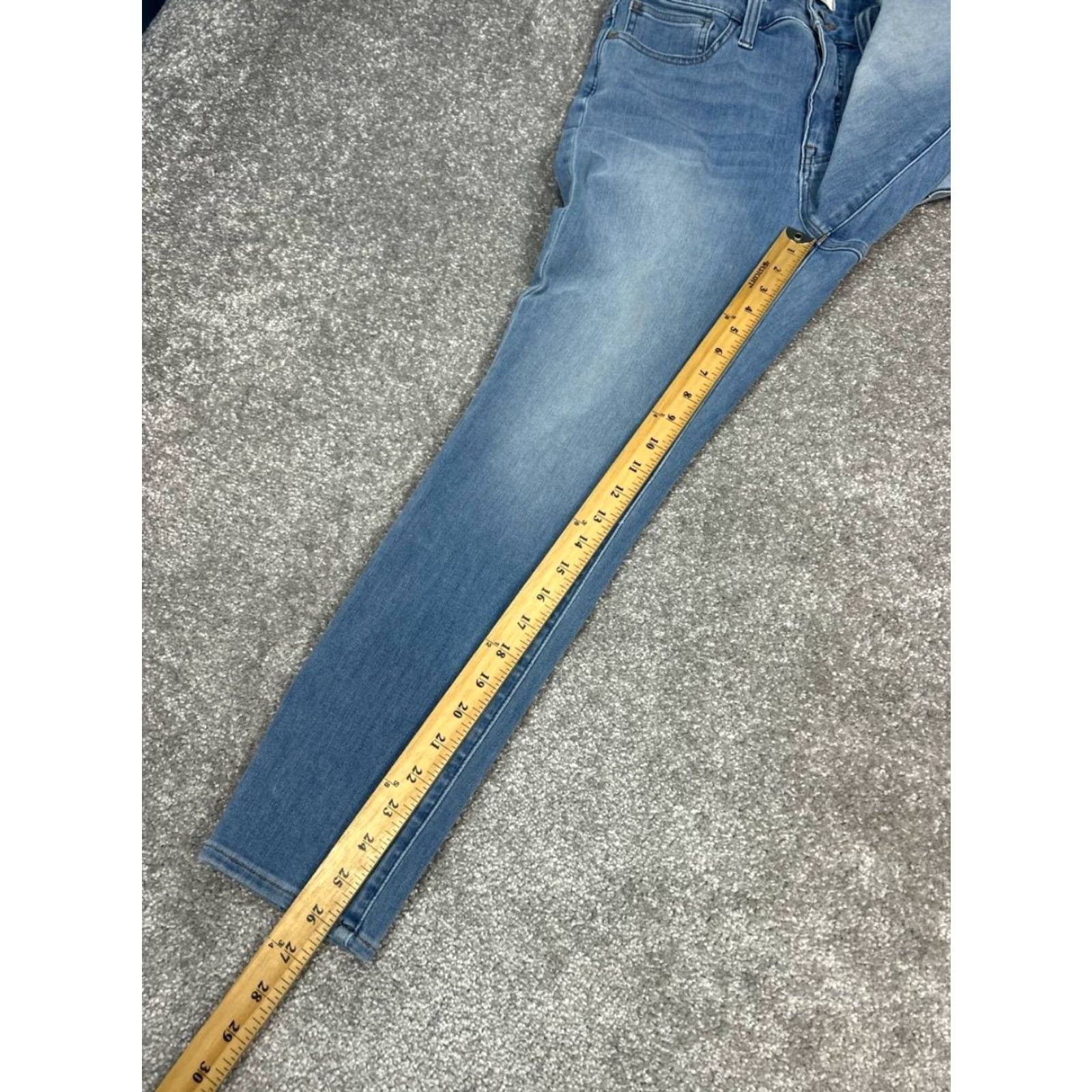 Everlane Everlane Jeans Women 29 Blue Denim Logo Cotton Spandex Curvy Roadtripper Jeggings 5-Pocket High Rise Regular Inseam 26" Vintage No Size 29" - 3 Thumbnail