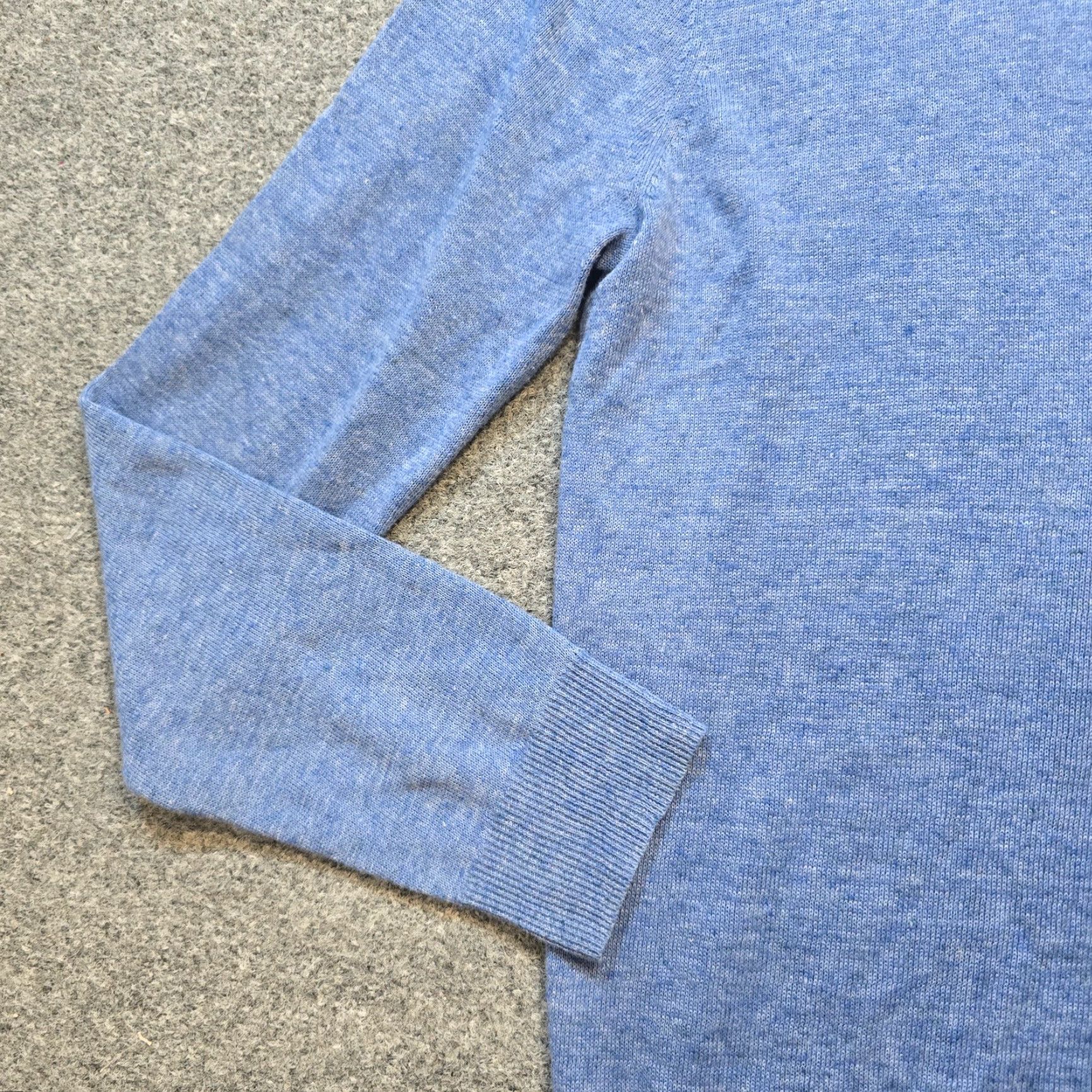 Vince Vince Sweater Men Size Medium Blue Linen Blend Knit V Neck Casual Career Shirt Size US M / EU 48-50 / 2 - 5 Thumbnail